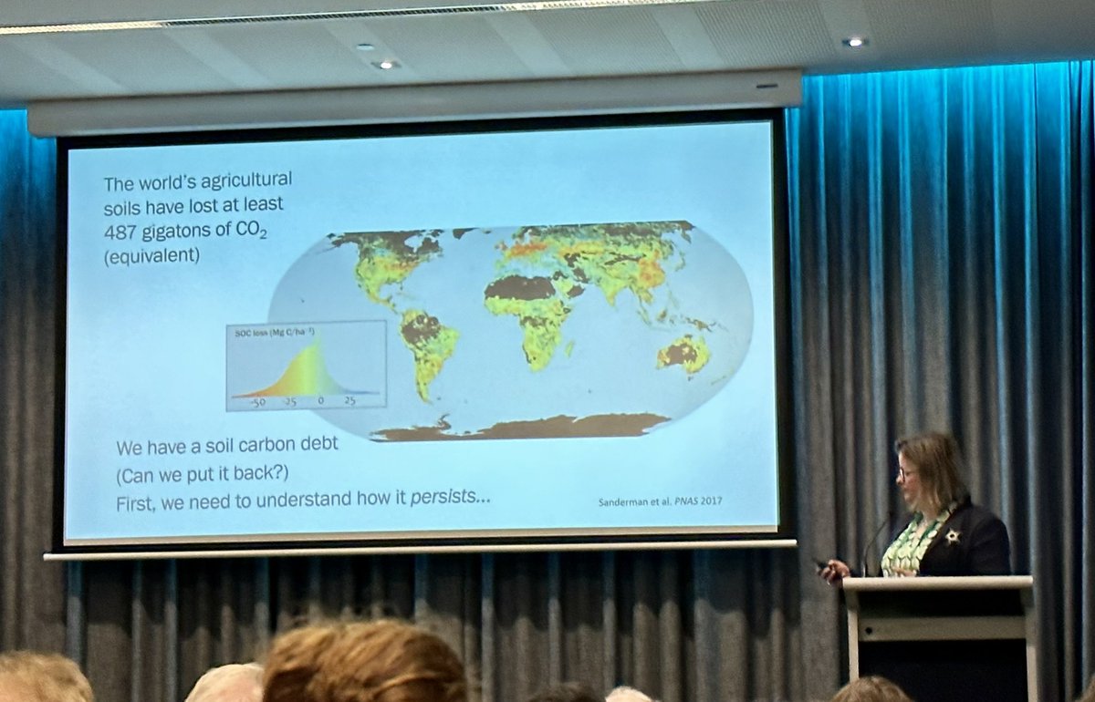 neil_gow's tweet image. Jennifer Pett-Ridge @Jeffinerca explains the impact of agriculture on massive soil CO2 loss and the role of living, active (and dead) microbes on soil microbiome and rhizosphere analyses. #2023asm @AUSSOCMIC Very cool and important ecology.