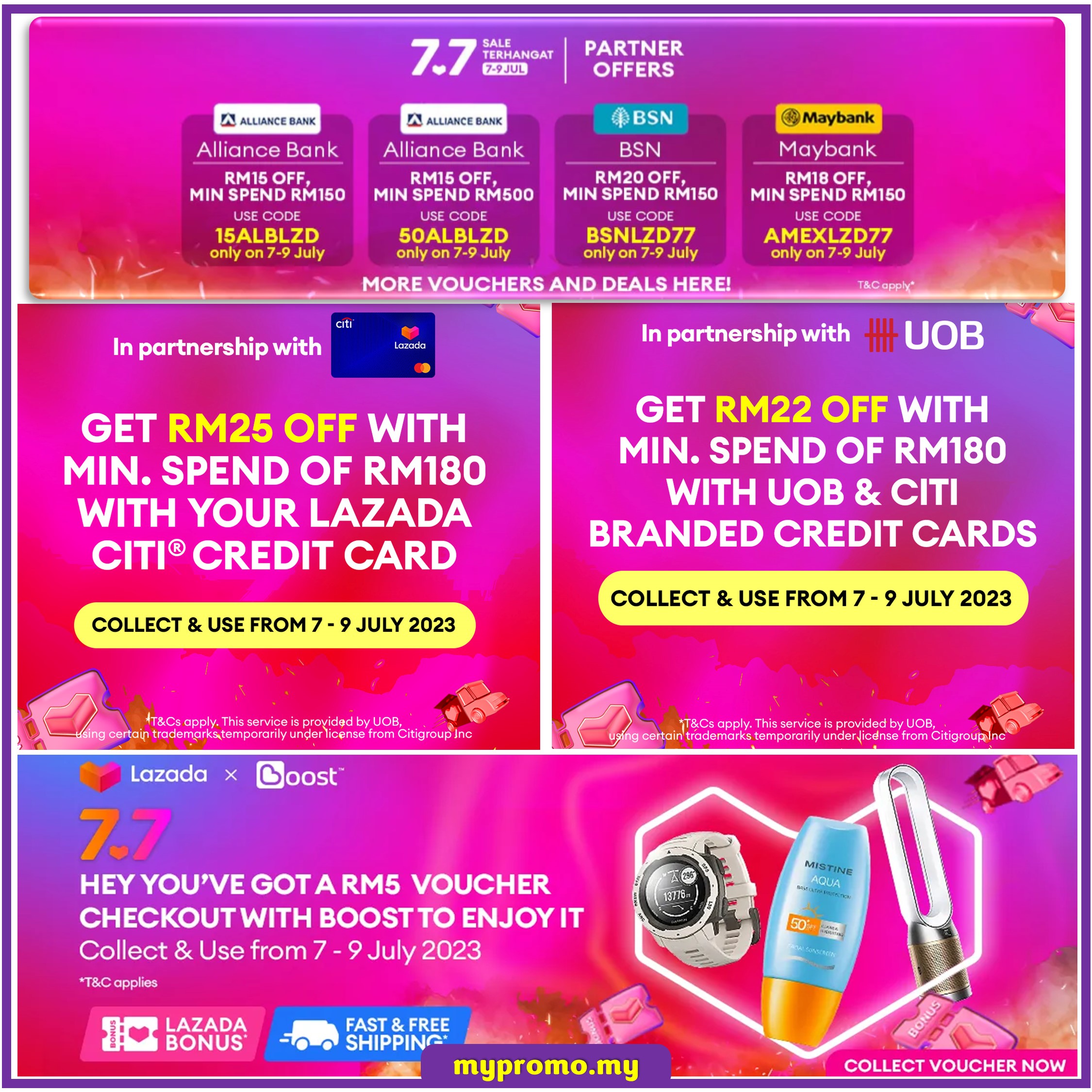 Lazada 7.7 Sale x Bank Vouchers