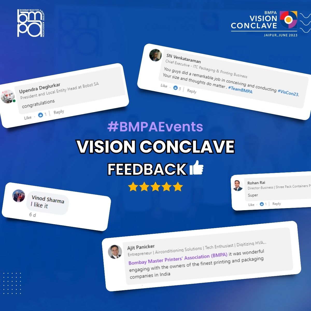 TheBmpa's tweet photo. We are overwhelmed by all these wonderful comments about VisCon23. #TeamBMPA once again thanks all delegates, speakers, and partners, we truly are grateful. #BMPA #LetsDoMore #VisCon23 https://t.co/3IRGfyMmAD