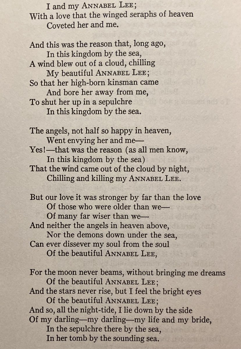 Poe, Annabel Lee 

Le plus beau poème jamais écrit