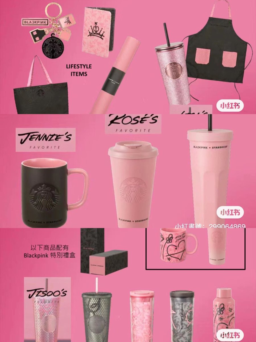 📸 Itens da coleção BLACKPINK x Starbucks Korea #BLACKPINK @BLACKPINK