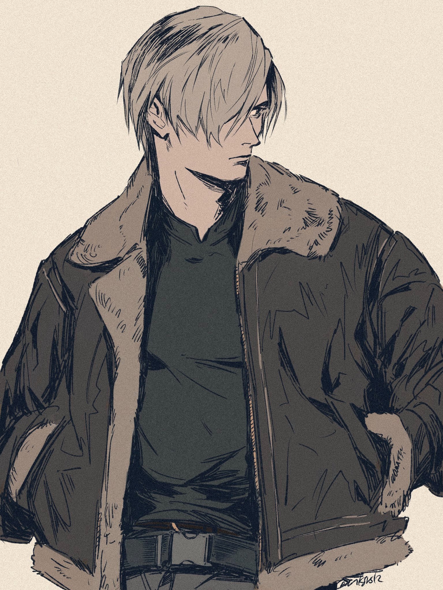THE ART OF VIDEO GAMES on Twitter "Fan art Resident Evil 4 Leon S. Kennedy Artist nkjrs12