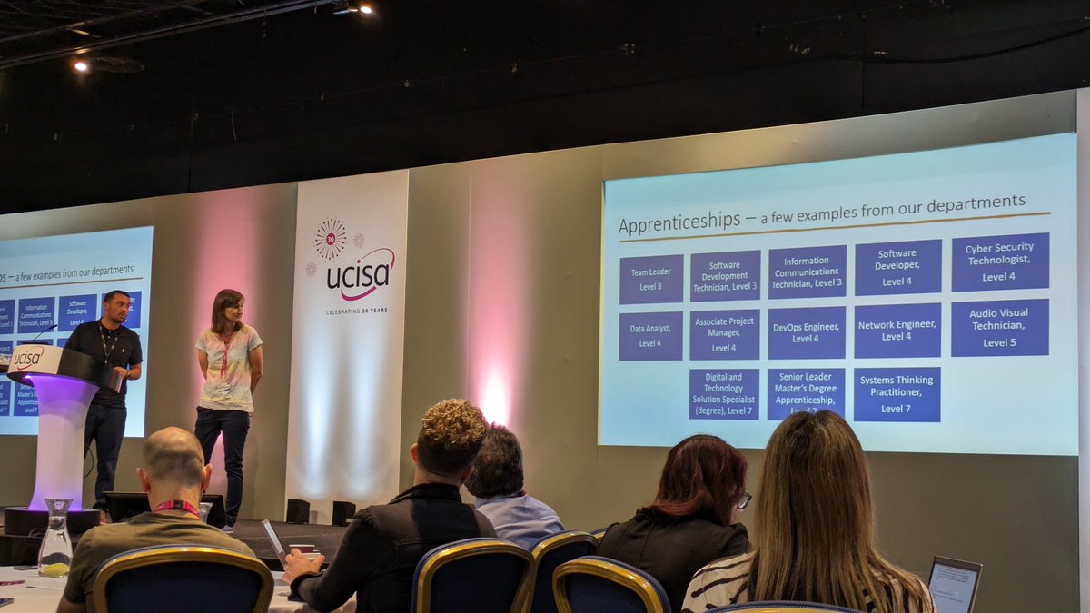 Apprenticeships are for more than just the service desk - even up to leadership roles. Had no idea! #ussc23