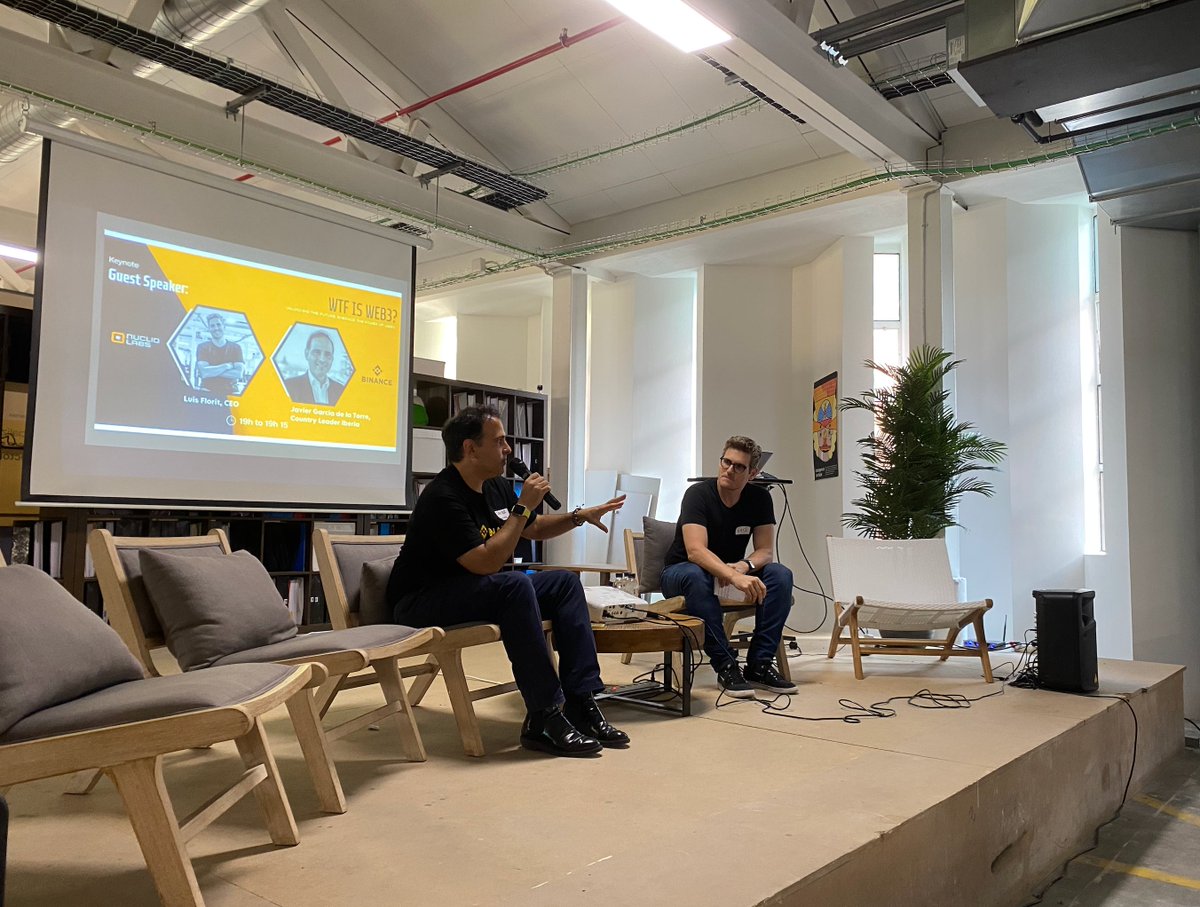 CommonSense (@commonsense_fin) on Twitter photo Yesterday we had the pleasure to participate in the roundtable 'DeFi & Crypto' at #WTFisWeb3 event, next to companies like <a href="/binance/">Binance</a>, <a href="/Consensys/">Consensys.eth</a>, <a href="/Telefonica_En/">Telefónica</a> or <a href="/Brickken/">Brickken</a>
Lots of people, fun and good conversations around Web3!
Thanks <a href="/NuclioVB/">Nuclio</a> <a href="/Nucliolabs/">Nuclio Labs</a> for the invitation! Yesterday we had the pleasure to participate in the roundtable 'DeFi & Crypto' at #WTFisWeb3 event, next to companies like <a href="/binance/">Binance</a>, <a href="/Consensys/">Consensys.eth</a>, <a href="/Telefonica_En/">Telefónica</a> or <a href="/Brickken/">Brickken</a>
Lots of people, fun and good conversations around Web3!
Thanks <a href="/NuclioVB/">Nuclio</a> <a href="/Nucliolabs/">Nuclio Labs</a> for the invitation!