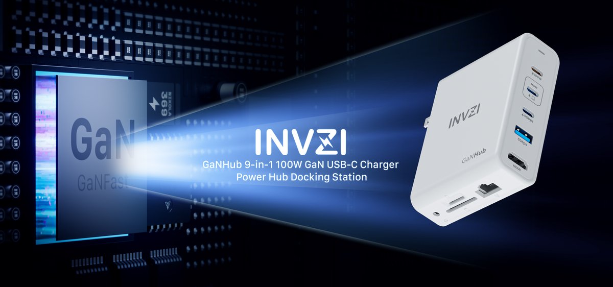The INVZI GaNHub 9-in-1 100W GaN Charger and Hub - Your Ultimate Power Solution!
Fast and efficient charging and hub with 9 ports.
Versatile and compact design for on-the-go convenience.
Universal compatibility for all your devices.
Shop Now: bit.ly/38ITtar
