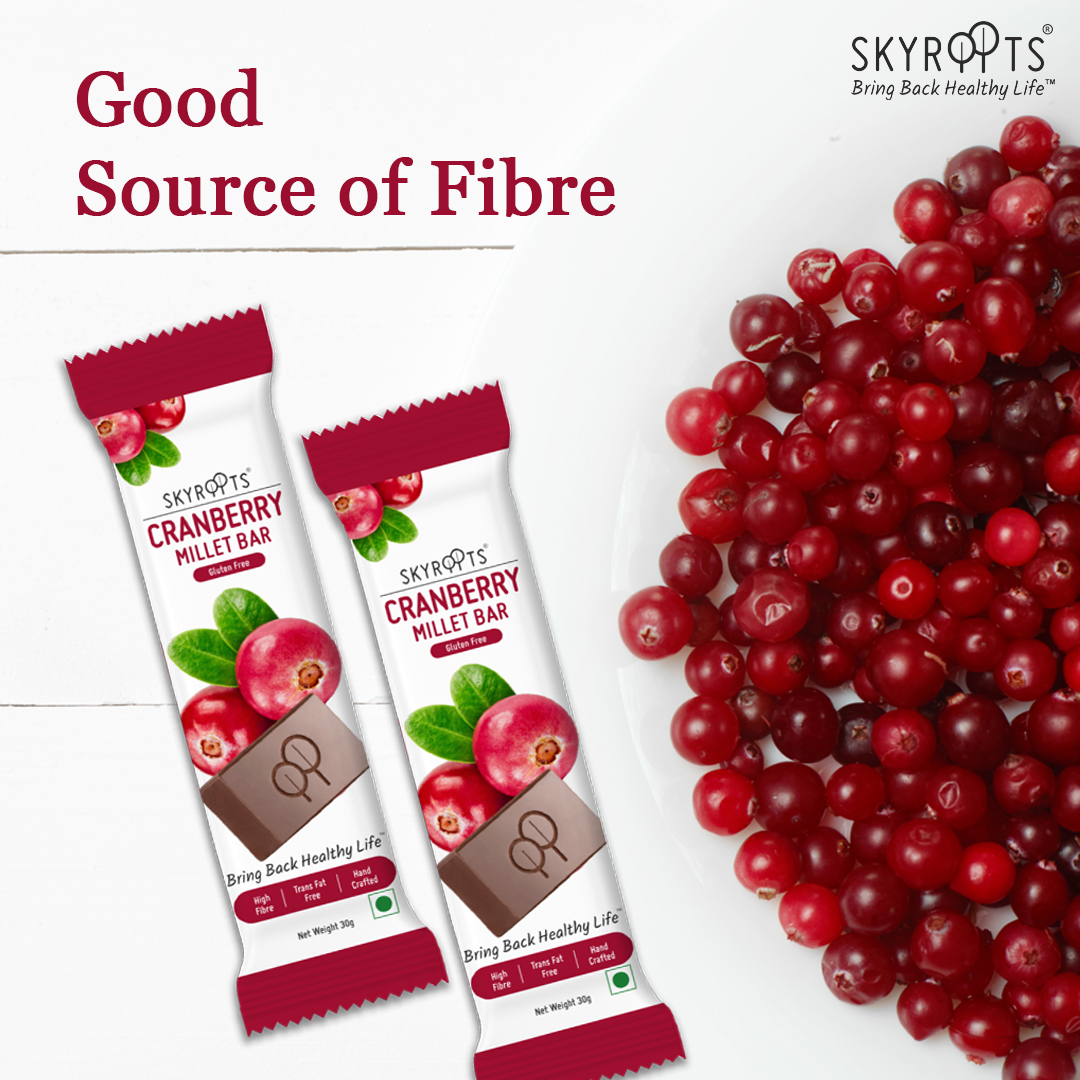 Skyroots_India's tweet photo. Cranberry Millet Bar is a good source of dietary fiber, which supports digestive health by promoting regular bowel movements and preventing constipation.
◆ Website: https://t.co/PQ8nIpHWwJ
#healthysnack #millet #glutenfree #skyroots https://t.co/f1KL4vFIz2