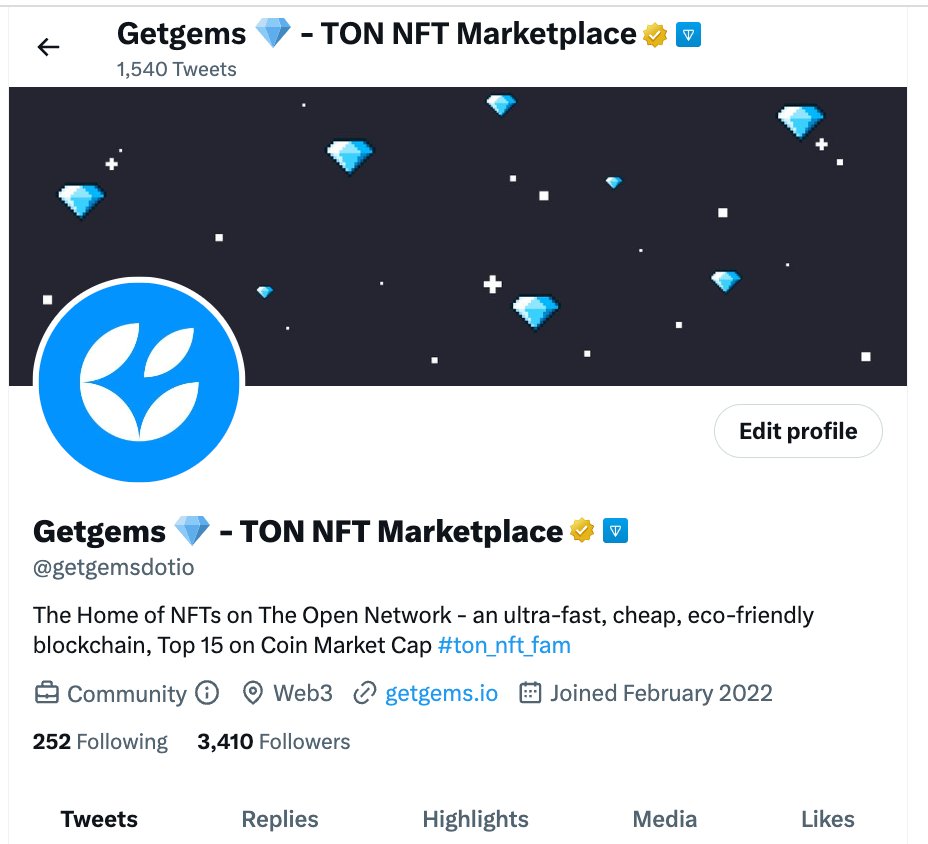 Getgems 💎 - TON NFT Marketplace tweet media