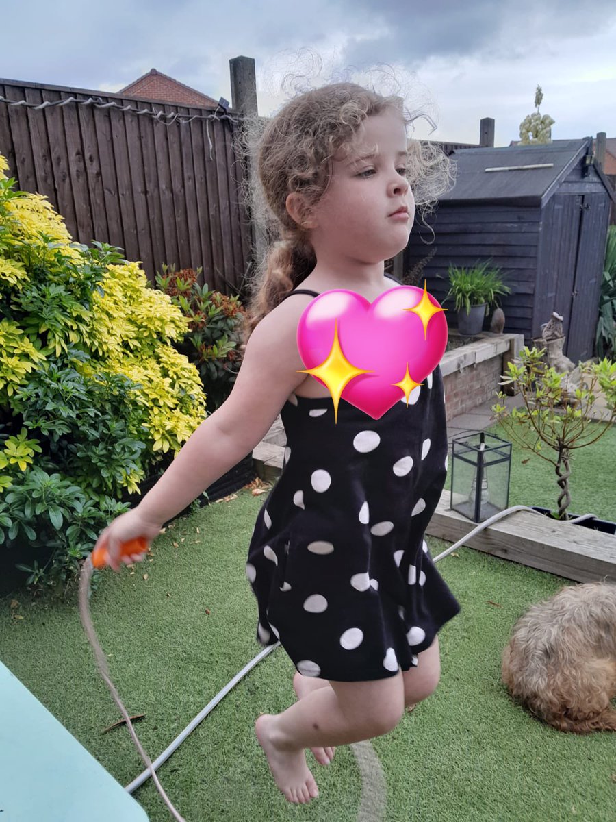 EmmK85's tweet photo. Well Done to Eira!! She managed over 3000 skips for the whole of June raising money for @CR_UK Some days were easy, some were hard but she was determined. We are so proud of her. Here’s a photo of the ‘last skip’ @MrJonathanLynch @HPSDerbyshire 

https://t.co/oEEJoWfhyJ https://t.co/y08ELNA6gf