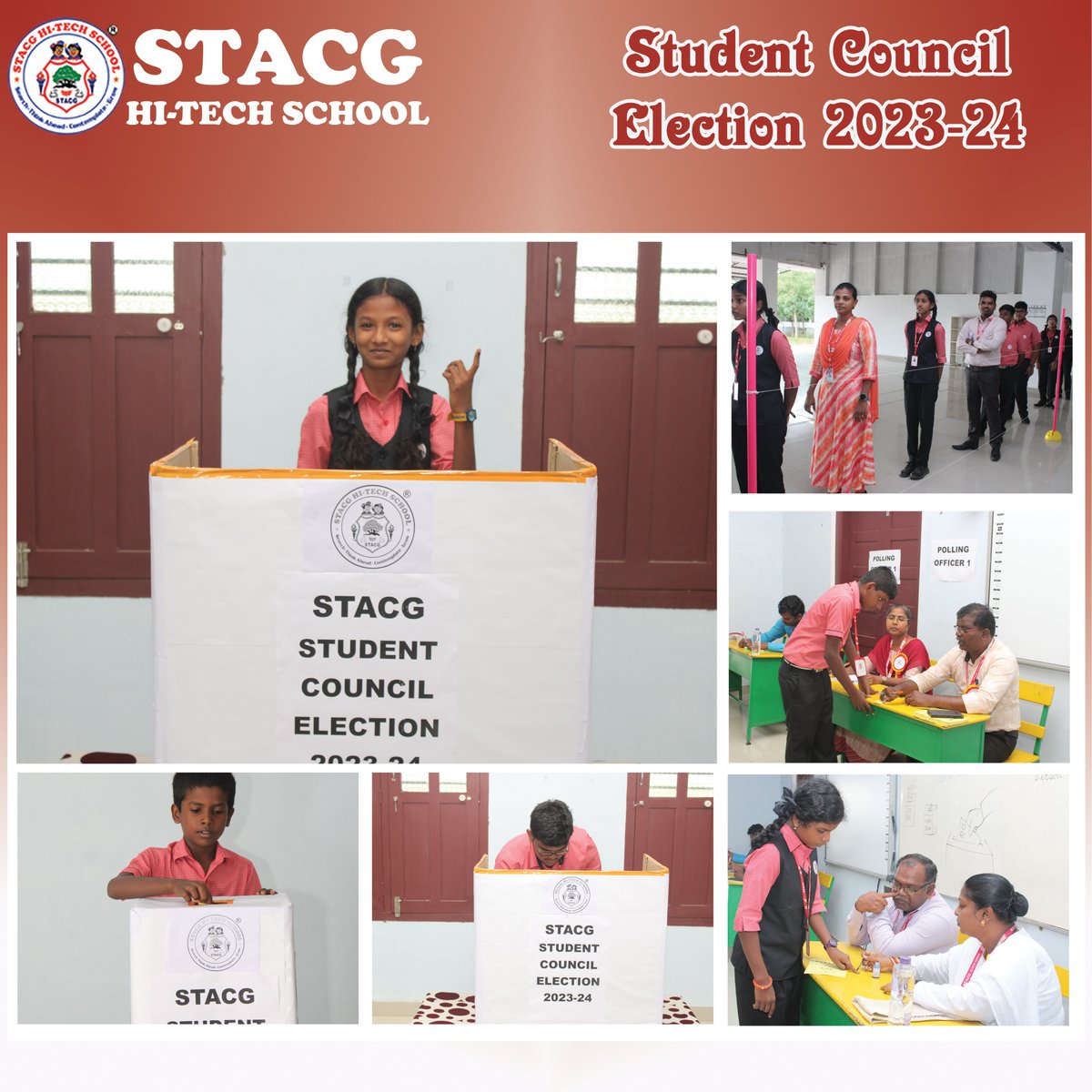 STACG_School's tweet photo. ๐ข Exciting Update! ๐ The Student Council Election for Head Boy and Head Girl has come to a close, A special thank you goes out to all the students who cast their votes and actively participated in this democratic process. #StudentLeadershipMatters #StudentVoice #CBSESchool https://t.co/6TDC8Xe0Sx