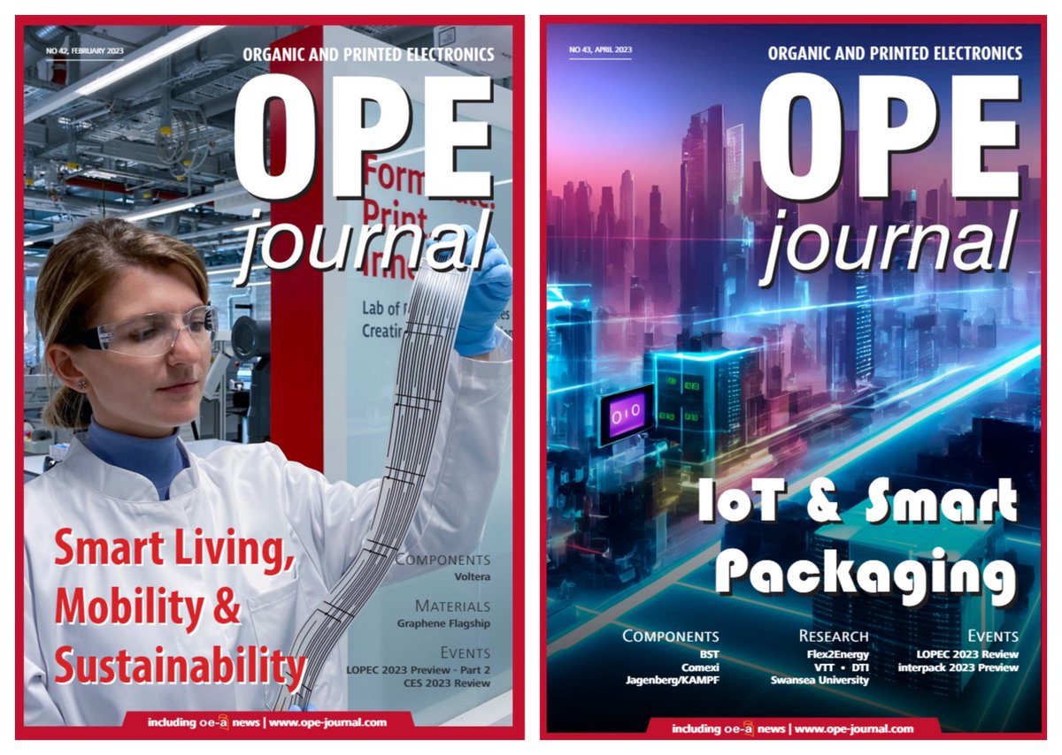 @OEAonline (@oeaonline) on Twitter photo OE-A members are invited to share their news related to flexible organic and printed electronics in the next issue of the <a href="/OPEjournal/">OPE journal</a>. The special topic of this issue is âFlexible Displays & Smart Surfacesâ.
Contact Martin.Hirschmann@dfv.de, Editor-in-Chief! Deadline August 15. OE-A members are invited to share their news related to flexible organic and printed electronics in the next issue of the <a href="/OPEjournal/">OPE journal</a>. The special topic of this issue is âFlexible Displays & Smart Surfacesâ.
Contact Martin.Hirschmann@dfv.de, Editor-in-Chief! Deadline August 15.