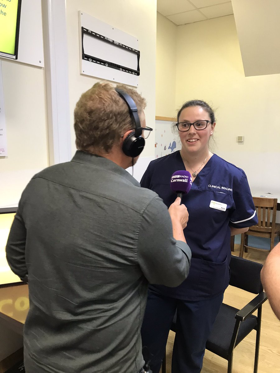 Sharing their apprenticeship journey <a href="/RCHTWeCare/">Royal Cornwall Hospitals NHS Trust</a> with <a href="/BBCCornwall/">BBC Cornwall</a> both fabulous ambassadors for NHS Apprenticeships. Caleb one of our 15 ODP apprentices and Rebecca one of our 13 Diagnostic Radiographer apprentices #AHPapprenticeships <a href="/PrykeNikki/">Nikki Pryke 💙</a> #NHS75