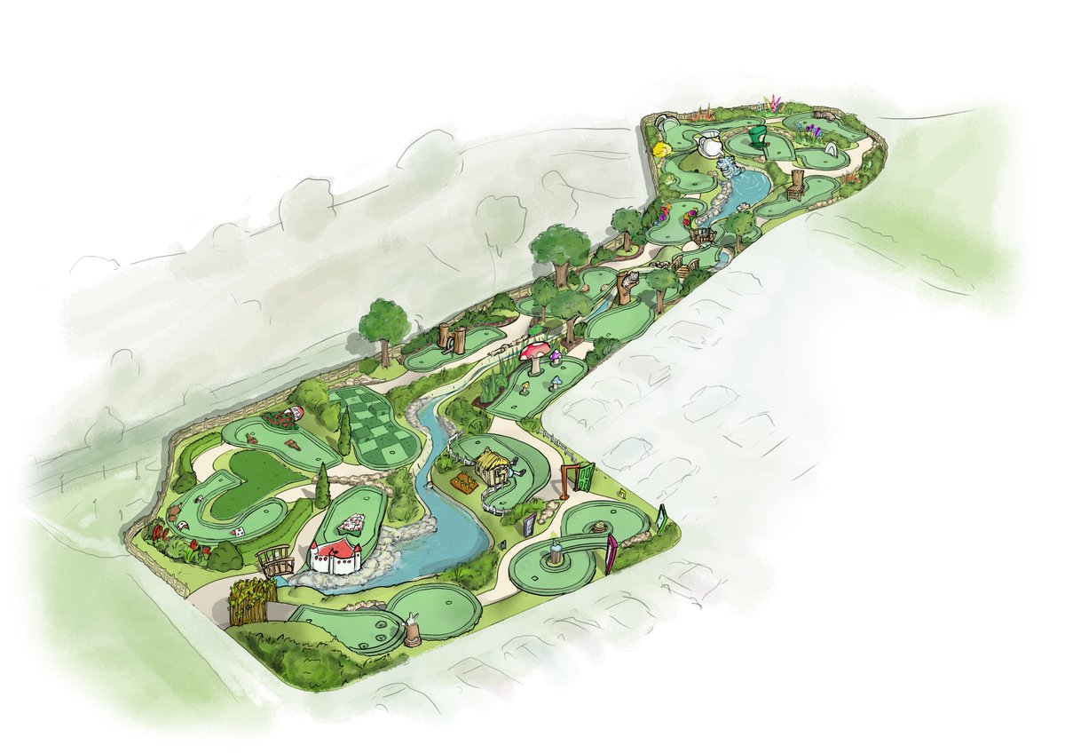 Greenspan_Pro's tweet photo. ⏰ Is it time for another #project sneak preview...? ⏰

We certainly think so! Introducing... the magical topsy turvy world of Alice in Wonderland at Mad Hatter’s Adventure #Golf at @HartfordGolfC

Find out more: https://t.co/p7iyZmd7i7

@blooloop https://t.co/NSiYyMDE8A
