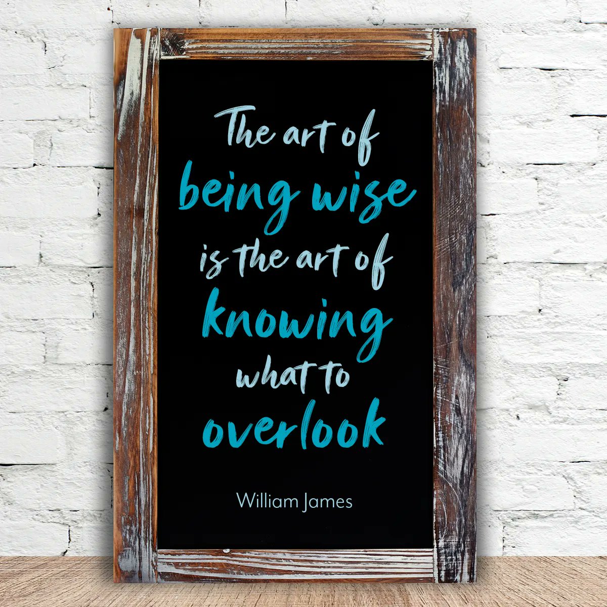 The art of being wise is the art of knowing what to overlook