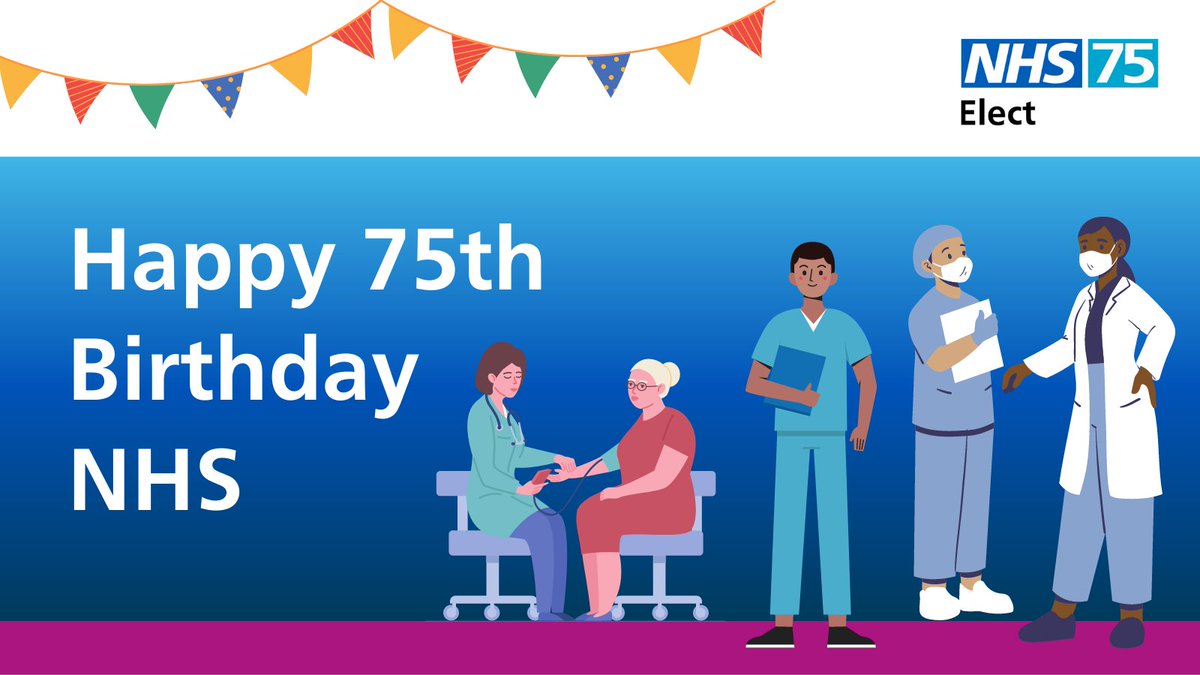 Happy 75th Birthday to the NHS! Here's to all the colleagues, support staff, and volunteers across the health service, past and present. Thanks for all you do. #NHS75