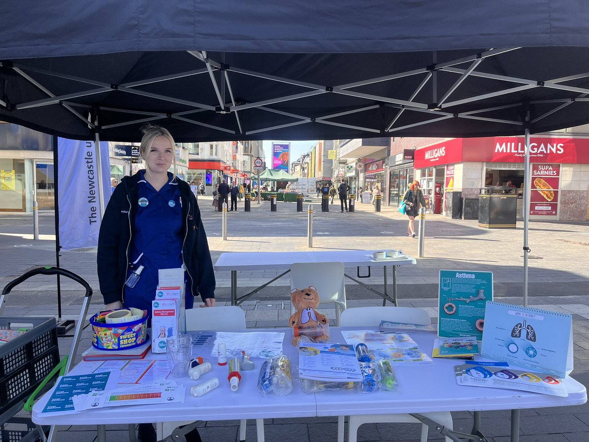 tweedale's tweet photo. Happy 75th anniversary to our NHS! On Northumberland street today promoting our services! #NHS75 #beatasthma @NewcastleHosps @NewcastleNE1 @BeatAsthmaUK https://t.co/2IRSbuZIVc