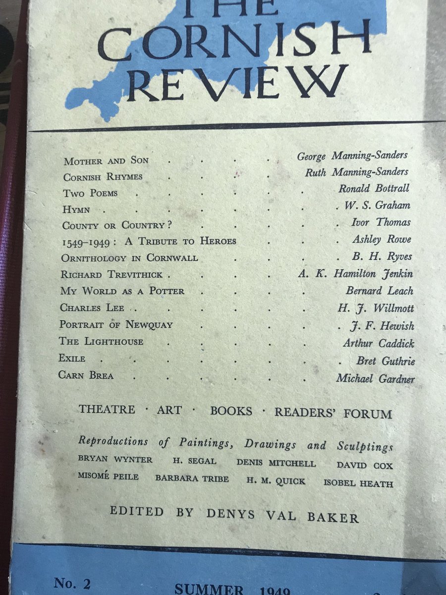 Newlynbooks's tweet image. Cornish Review no.2 Denys Val Baker 1949. The most scarce of this quarterly. Not no. 1 I hear you say ? No every one bought no.1 .. £20 #Cornwall #Cornish #WSGraham #BernardLeach