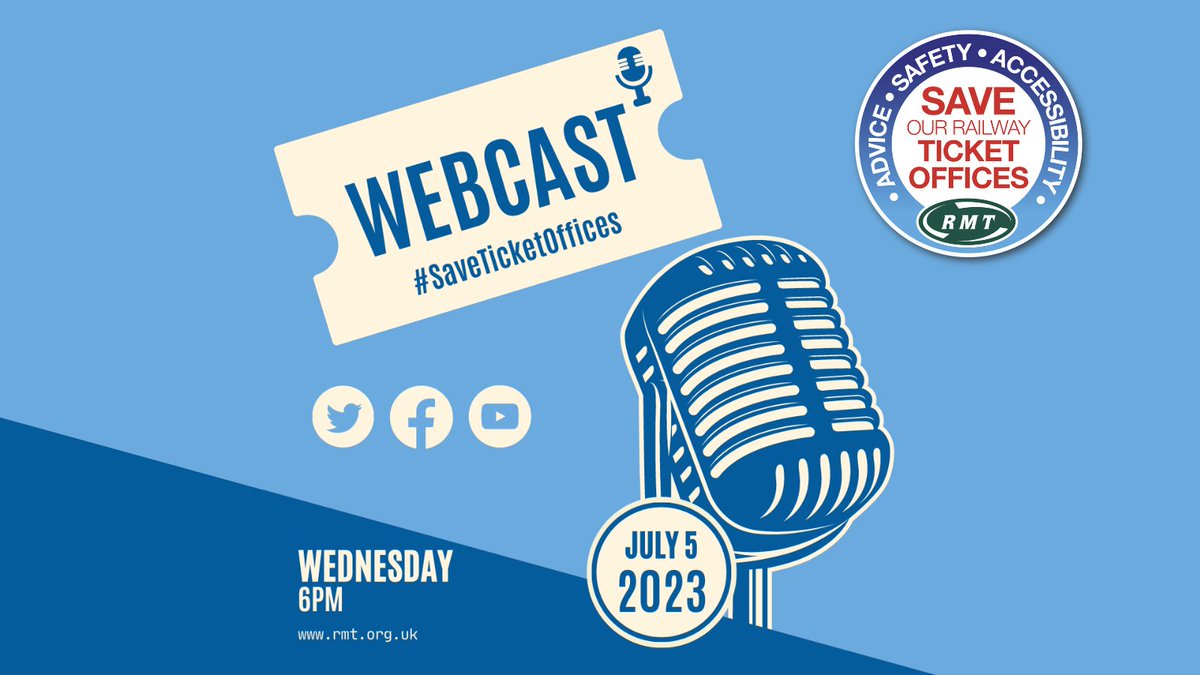 Join us tonight for a live #SaveTicketOffices broadcast