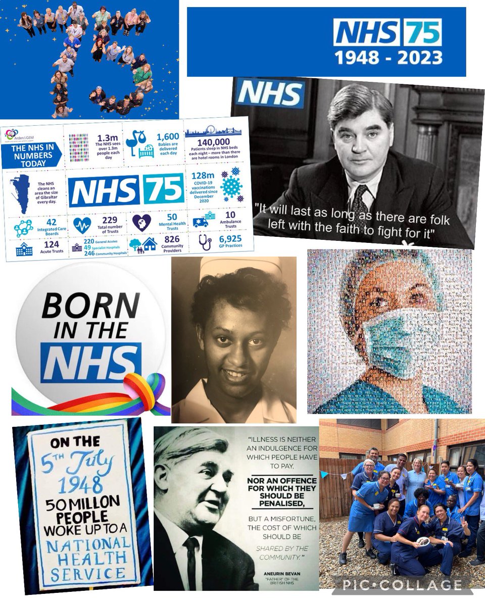 Happy 75th Birthday to our beloved NHS 🎉🎉 Beyond proud to have been a nurse in this great institution for the last 36 years… let’s keep on fighting to keep it 💙🌈💙 #nhs #nhs75 #nhs75thbirthday #proudnhsnurse