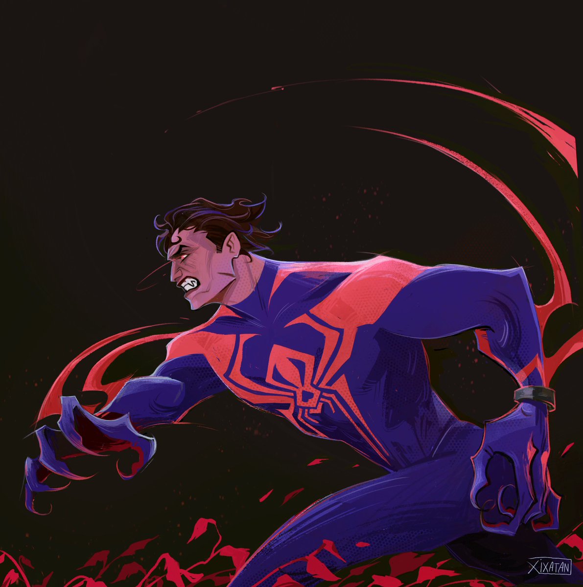 Xixatan1's tweet photo. Characters that I love from #spidermanatsv 
I need to draw Miles too, but I had to do the daddiest man before 👀 

#MiguelOHara #GwenStacy #SpiderVerse #Spiderversefanart https://t.co/vvERLTzPWF