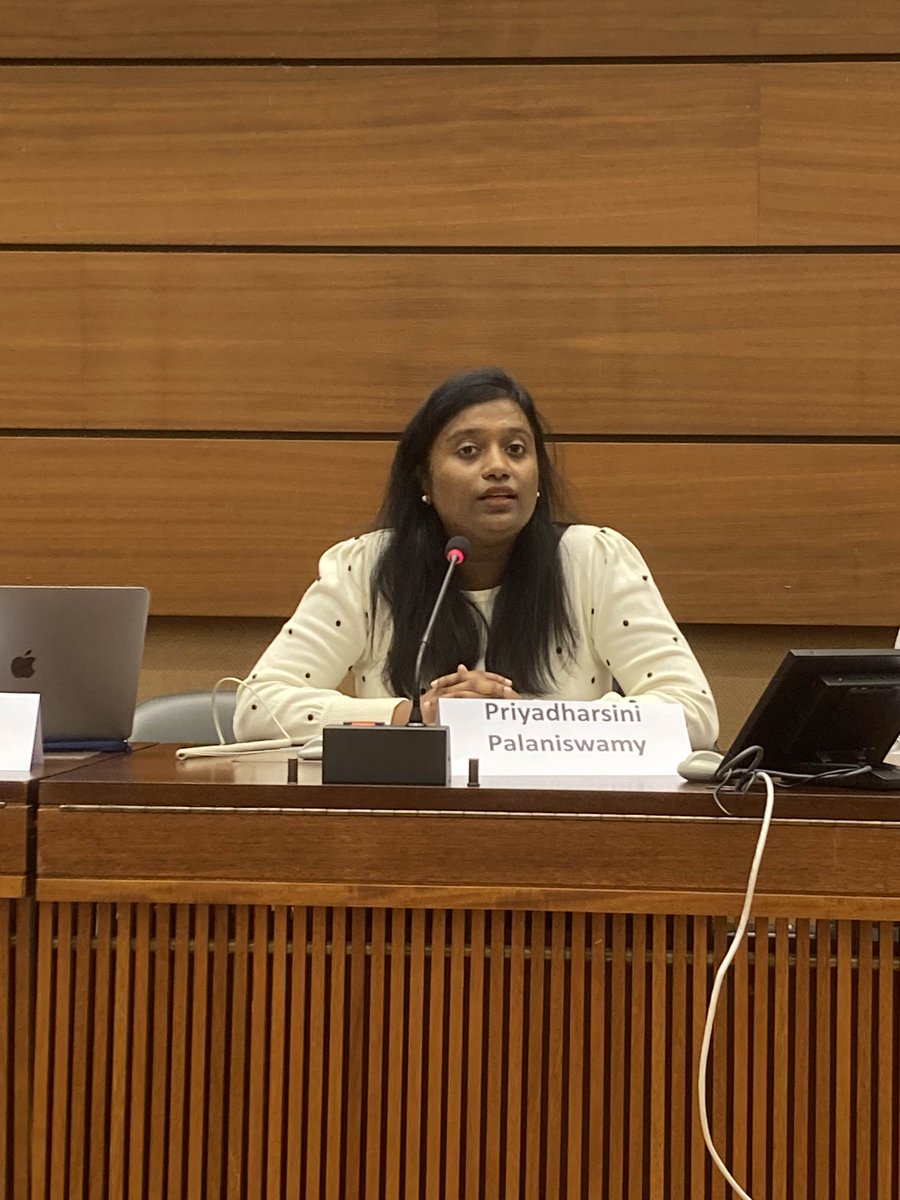 🧵1/9 Delighted to have hosted Priyadharsini Palaniswamy from @TheBlueClub1at the <a href="/idsnupdates/">International Dalit Solidarity Network (IDSN)</a> side-event. She shared critical insights on the “caste-based digital divide” in India – the inequality in access to to Information and Communication Technologies based on one’s caste.