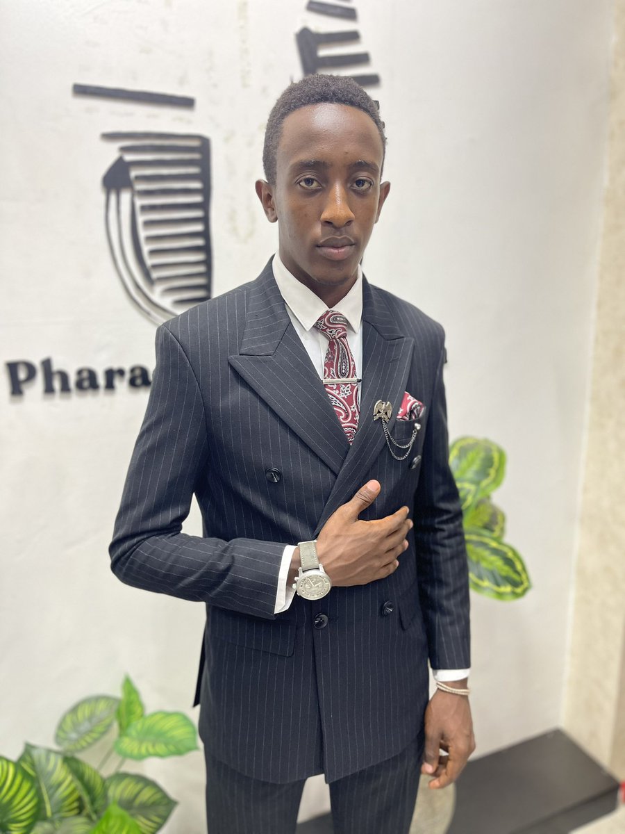 Pinstripe suit for our client order yours too