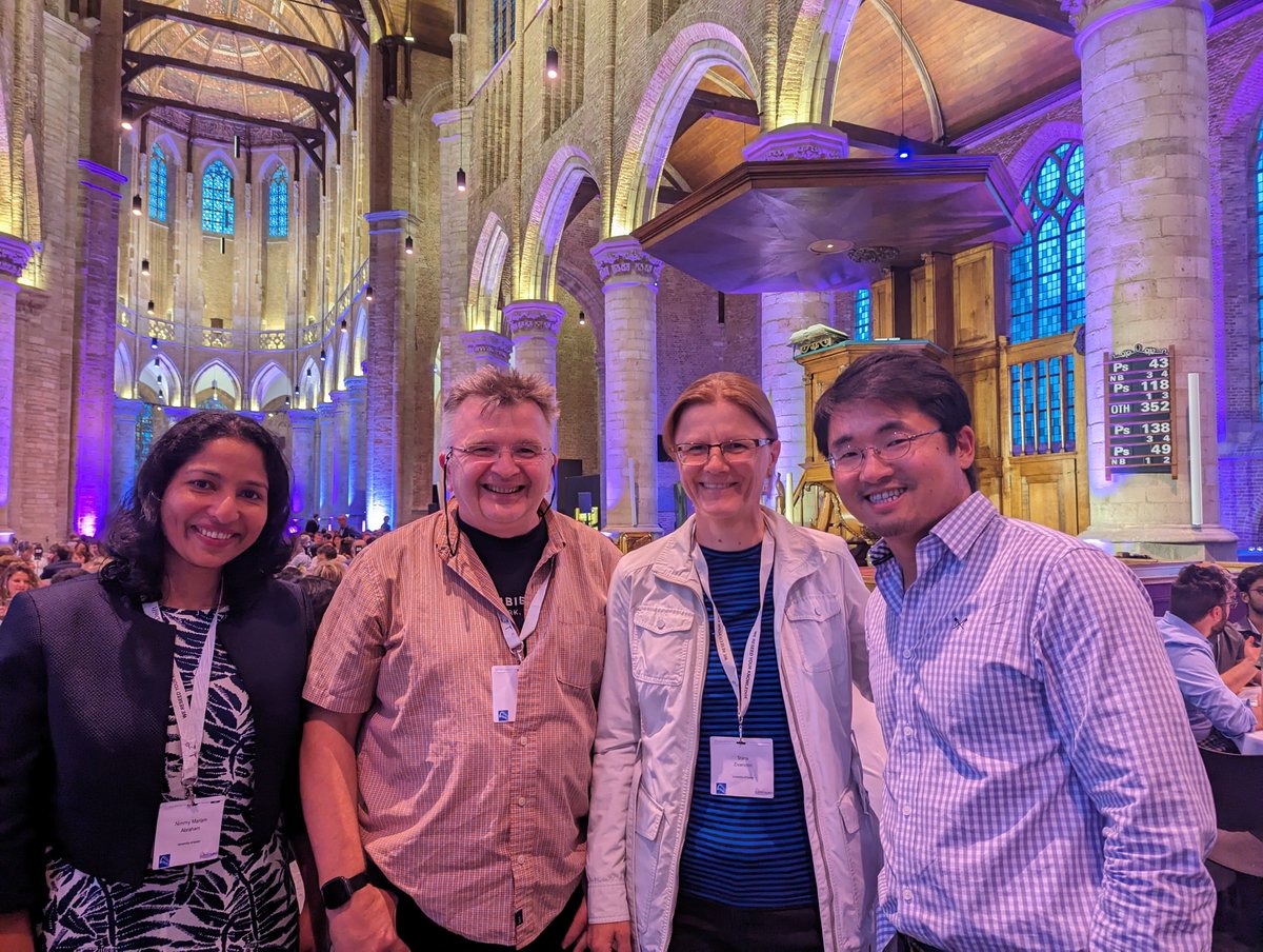 Current and former <a href="/VibrationUoE/">Vibration Engineering University of Exeter</a> members Nimmy Abraham, <a href="/AleksandarPavic/">Aleksandar Pavic</a>, Stana Zivanovic and <a href="/SigongZ/">Sigong Zhang</a> are at <a href="/tudelft/">TU Delft</a> for Eurodyn 2023, an international conference on #structures and #dynamics