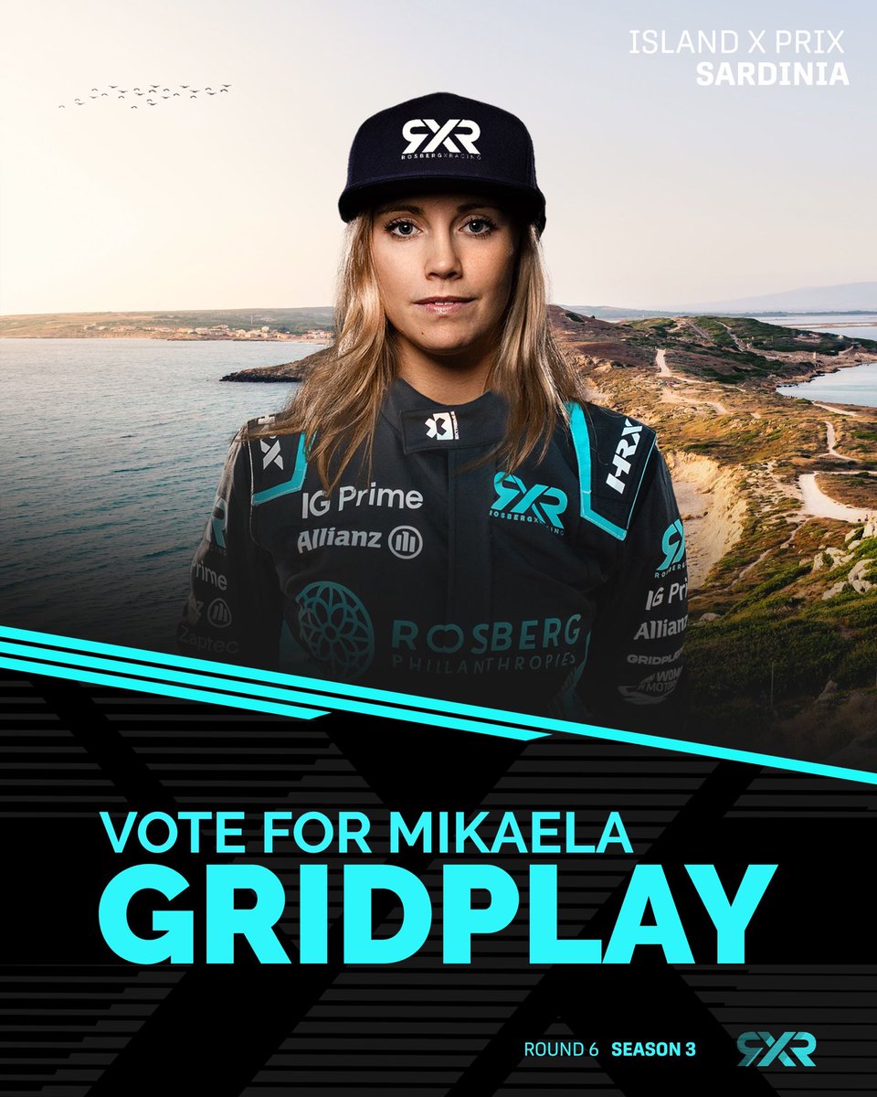 ‼️GRIDPLAY IS OPEN!‼️ Fasten your seatbelts and buckle up for race weekend! We are ready to hit the track in Sardinia for round 6 of @ExtremeELive 🏁 So make sure to vote on @rosbergxracing this weekend🤜🏼🤛🏼💙 gridplay.extreme-e.com