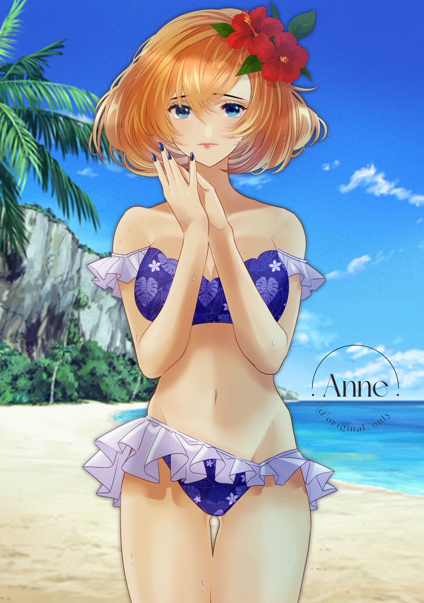 「7/5はビキニの日ということで #ビキニの日 #ビキニスタイルの日」|杏@7/12 OC立ち絵🐈‍⬛のイラスト
