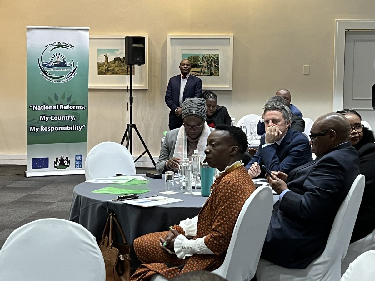 UNLesotho's tweet photo. #HappeningNow 

Consensus Building Workshop for Representatives of Senate &amp; leaders of political parties in the National Assembly. 

Over the next two days they will engage on the reinstatement and passage of the 10th Amendment to the Constitution Bill (Omnibus Bill). https://t.co/lqTl937e30