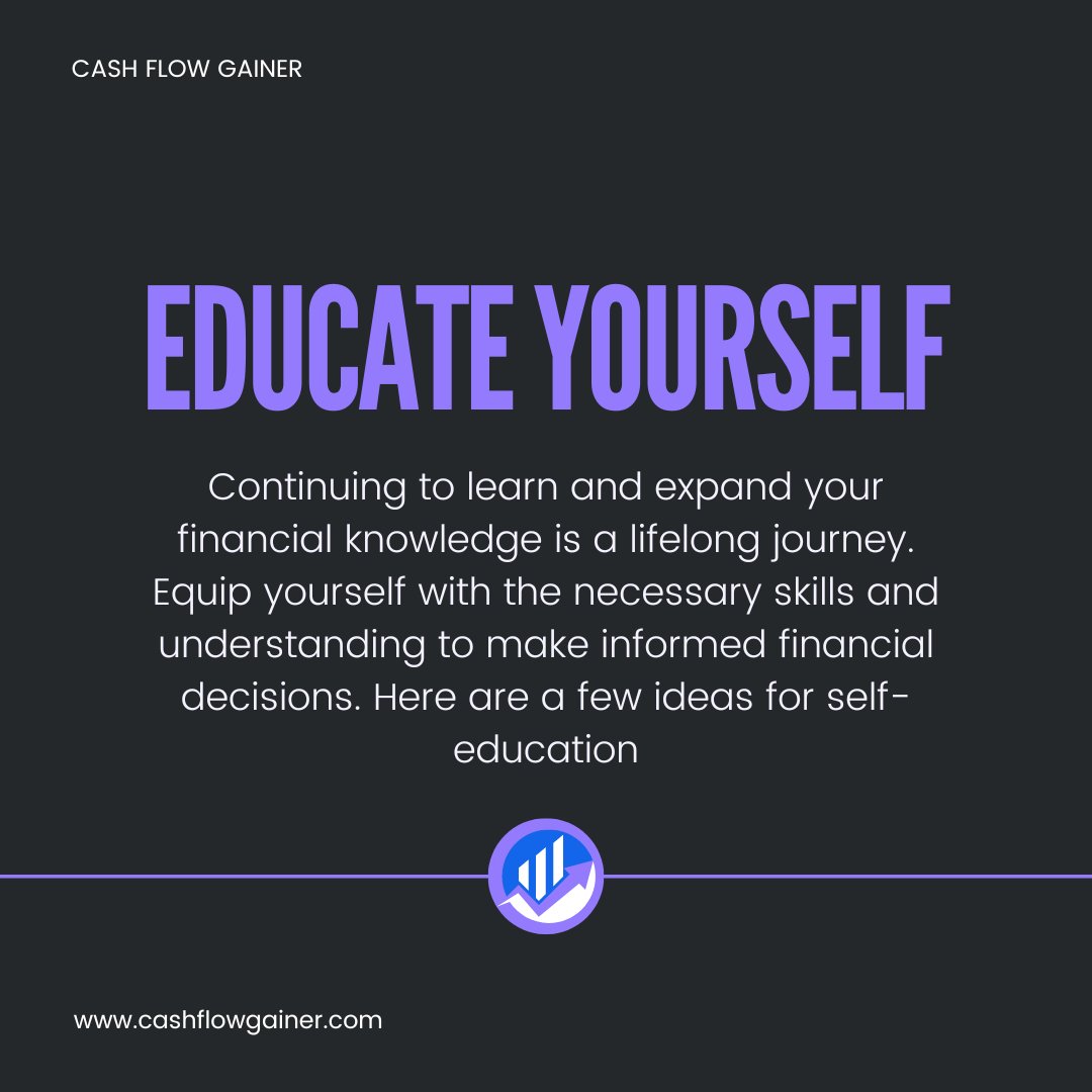 Take Control of Your Finances and Shape Your Future! 

Read the full blog post here: cashflowgainer.com/2023/07/05/fin…

Learn the art of budgeting, build an emergency fund, conquer debt, diversify your investments, and expand your financial knowledge. 

#FinanceStrategy #FinancialFreedom