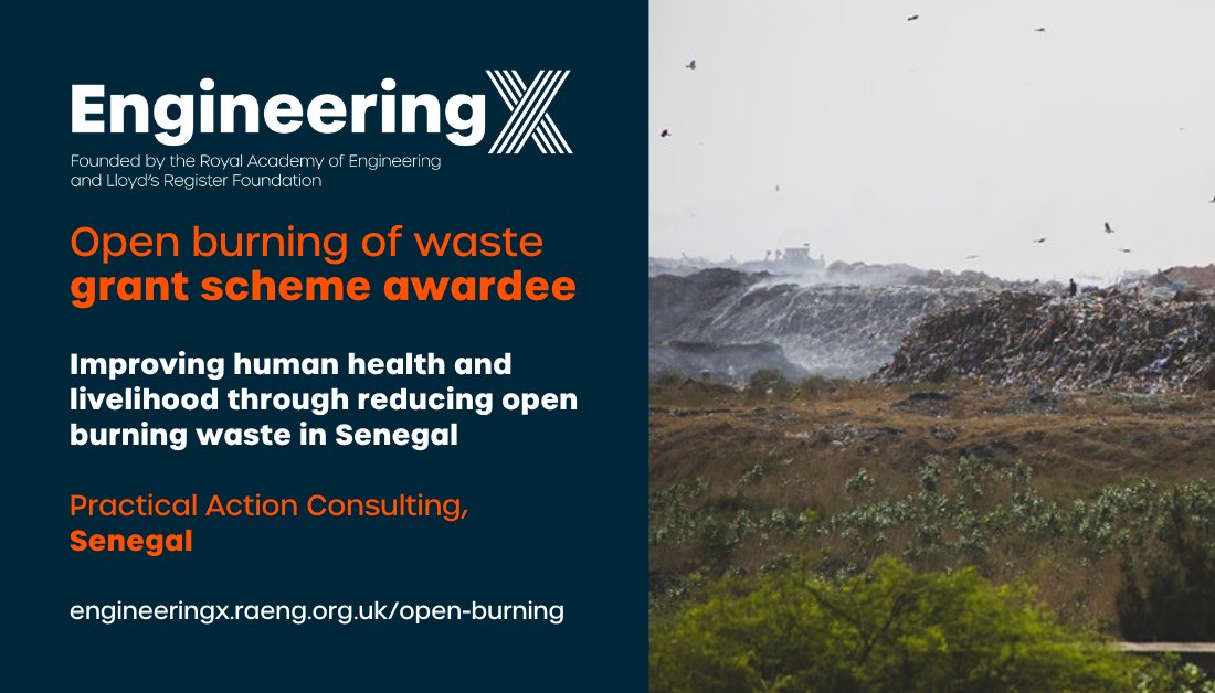 PracticalAction's tweet image. We are delighted to announce that we've been awarded a @RAEngGlobal Engineering X grant to help stop burning waste. It been granted alongside other amazing orgs who share our vision in tackling the harmful practice of open #WasteBurning. 

fal.cn/3zDoB #OpenBurning
