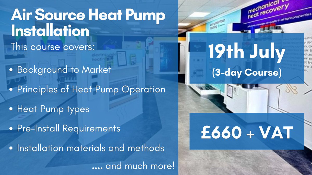 GTEC (@gtectraining) on Twitter photo β»οΈ Following on from the success of our last #AirSourceHeatPump course last week with <a href="/CityPlumbingUK/">City Plumbing UK</a> in #Farnborough, we are running our next course on the 19th July!
For more information on the venue and too book your place on the course click here -> bit.ly/3YJ6lSM β»οΈ Following on from the success of our last #AirSourceHeatPump course last week with <a href="/CityPlumbingUK/">City Plumbing UK</a> in #Farnborough, we are running our next course on the 19th July!
For more information on the venue and too book your place on the course click here -> bit.ly/3YJ6lSM