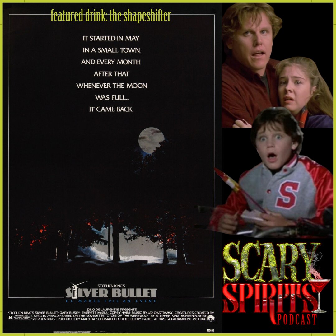 ScarySpiritsPod's tweet photo. We love a good werewolf movie.  Do you?  Join us for Silver Bullet and a shapeshifter cocktail.  All in honor of the Fourth of July.
https://t.co/jayLnfBvmL
#scaryspiritspodcast
#horror
#horrorfilms
#horrormovies
#moviereviews
#moviereviewsandbooze
#silverbulletmovie https://t.co/IJSVWrCNAZ