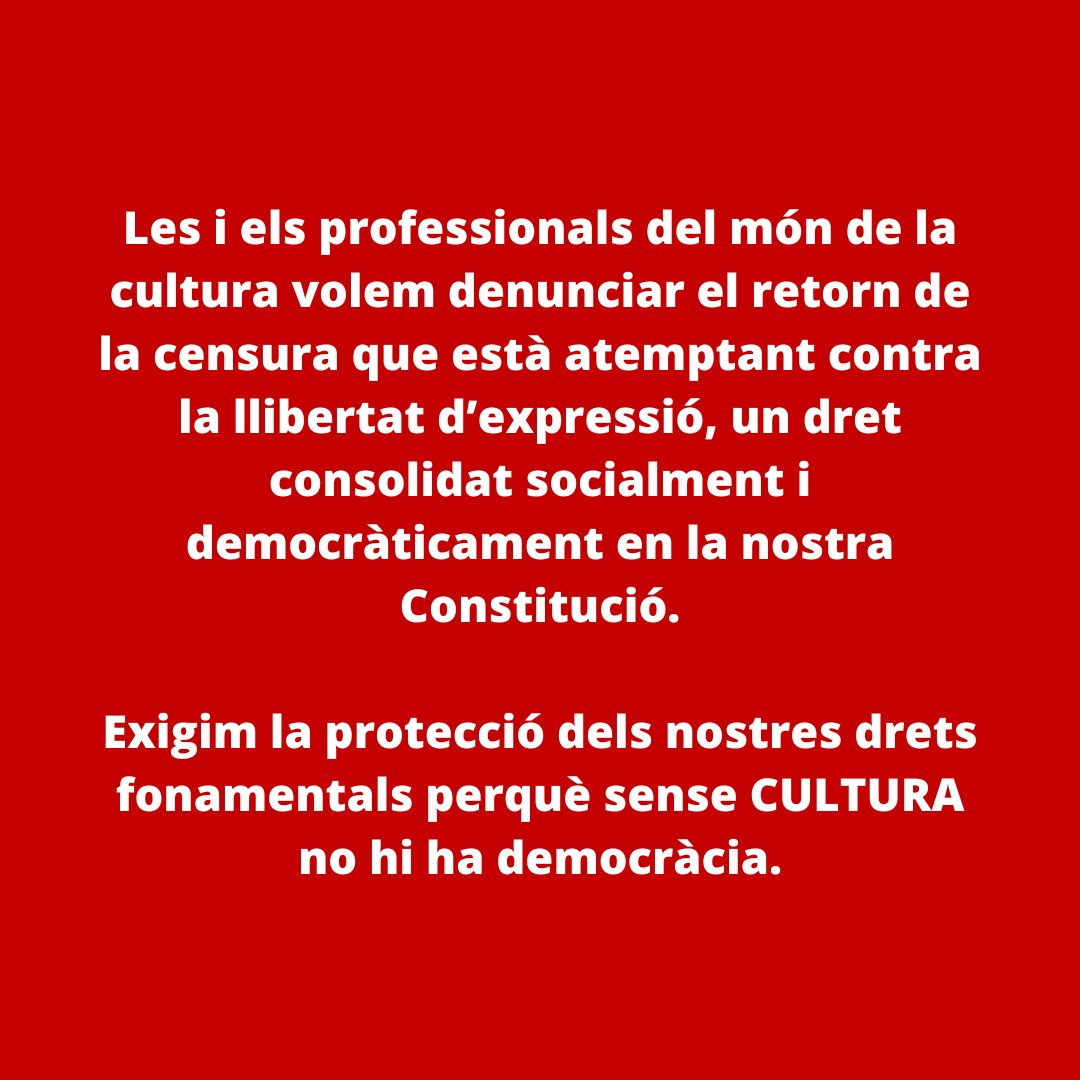 dagolldagom's tweet photo. Des de Dagoll Dagom també ens adherim al manifest. https://t.co/ABaccooQSU