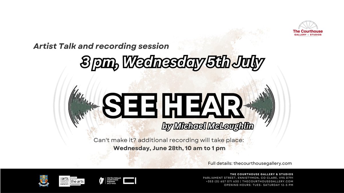 Artist talk by Michael McLoughlin, today at 3 pm- mailchi.mp/f3b2de516af3/n…