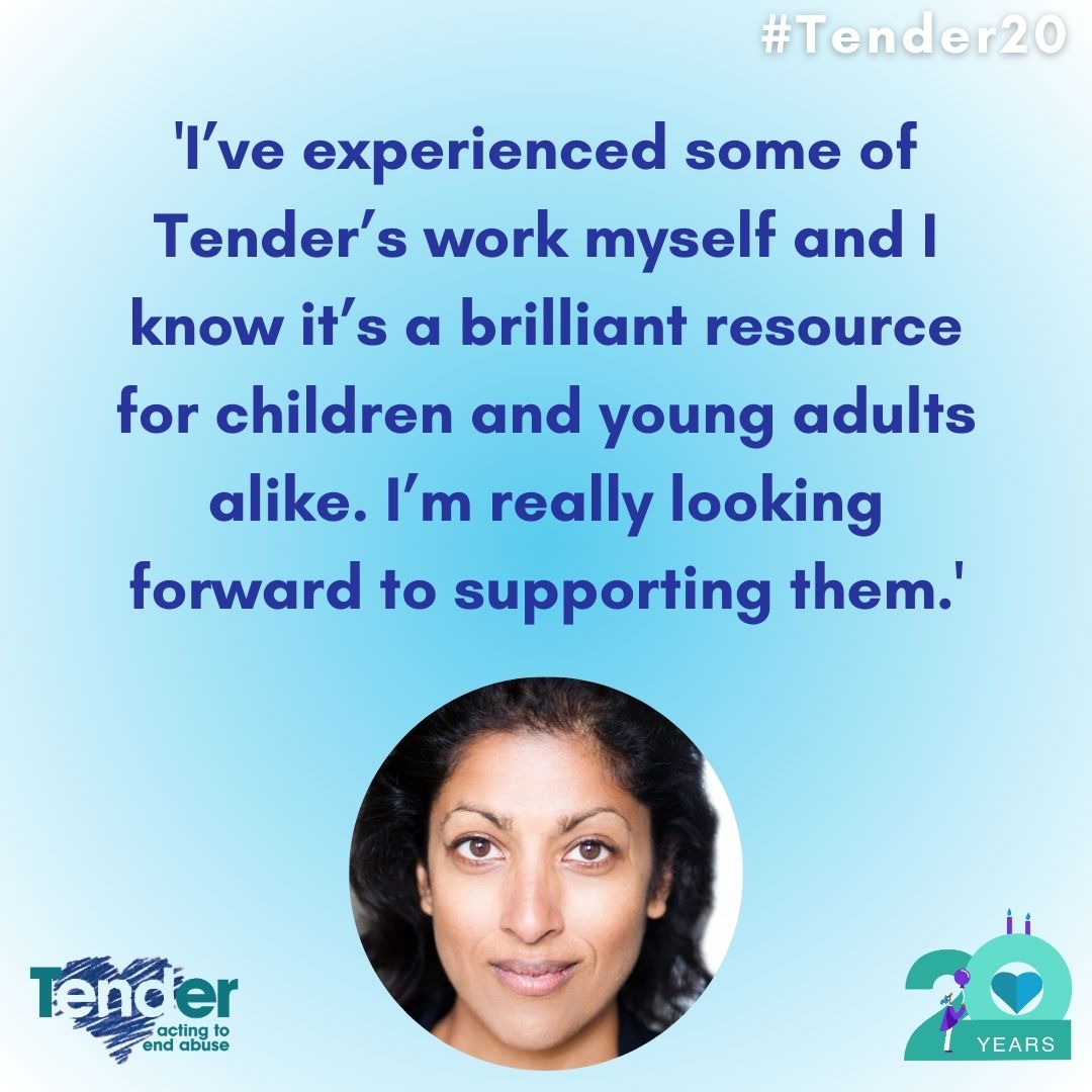 Announcing new Tender Ambassador, writer and actress Priyanga Burford!

Priyanga says: ‘Being able to have healthy relationships is one of the keys to having a happy life. This is why Tender’s work is so important to me.'

tender.org.uk/tenders-ambass…

#Tender20 #PriyangaBurford
