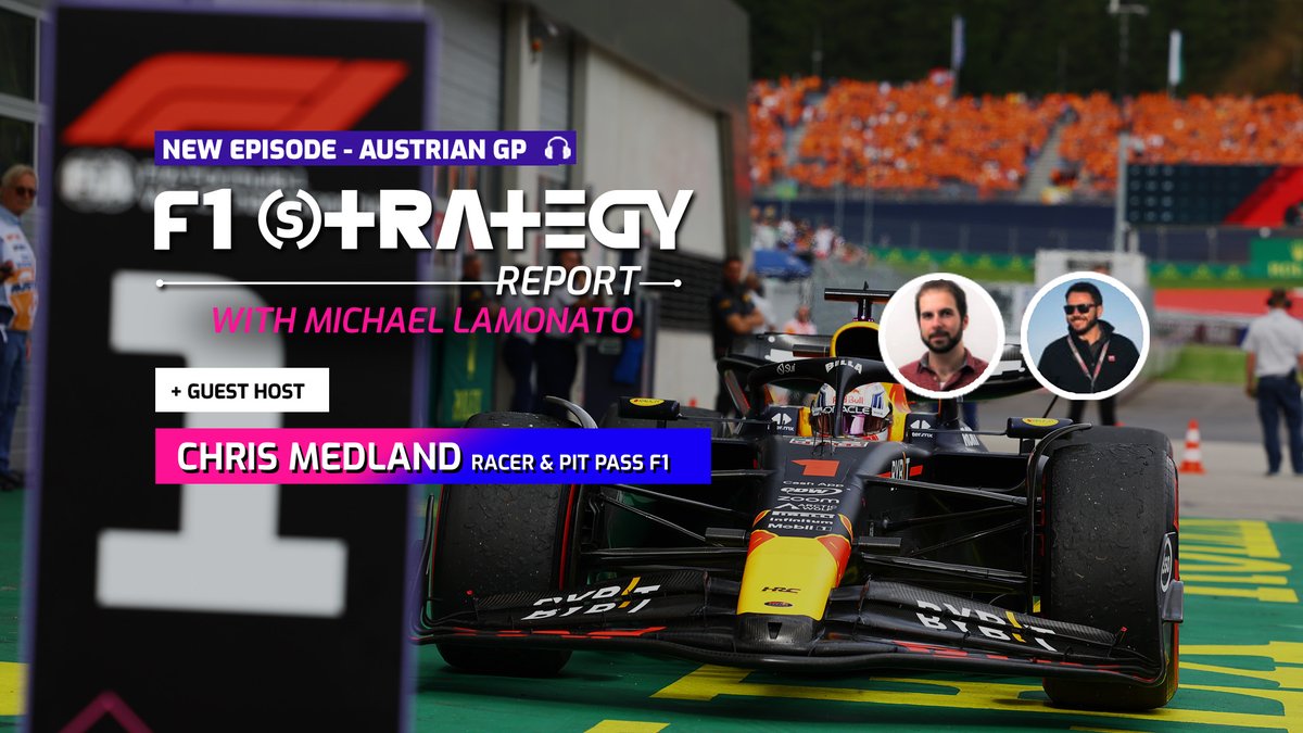 @MichaelLamonato and special guest host @ChrisMedlandF1 from @RACERmag and Pit Pass F1 Podcast break down the #AustrianGP on the #F1 Strategy Report Podcast f1strategyreport.com