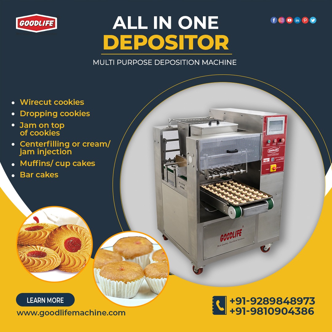 goodlifemachine's tweet image. #GoodlifeTechnologies' all-in-one depositor machine is a game-changer for #bakeries. With center filling and cream/jam injections, you can add delightful surprises to your cupcakes and bar cakes.

Visit our website: goodlifemachine.com

#BakeryMachines #BakingEquipment ⚡️📈