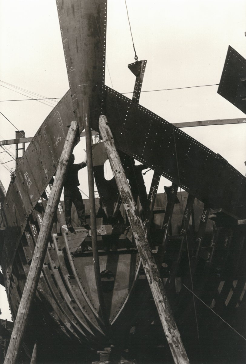 Our current exhibition, ‘Clydebuilt’ documents the building of the ship ‘Sir Joseph Bazalgette’ at Lamont's Castle Yard, Port Glasgow in 1963.
These evocative images reflect a time and place now relegated to the memories of those who made the great ships of the Clyde.