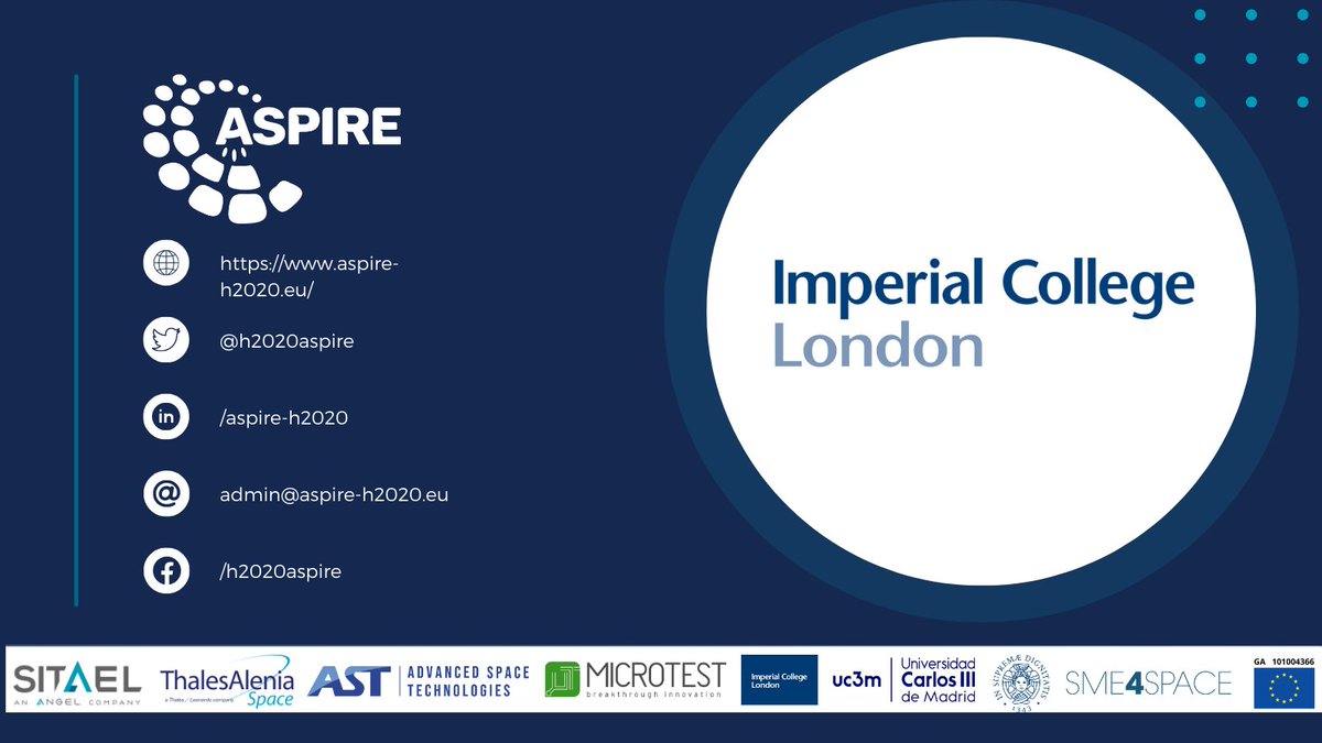ASPIRE H2020 (@aspireh2020) on Twitter photo Today, we spotlight <a href="/imperialcollege/">Imperial College London</a>, one of our academic partners in the ASPIRE project! Their Plasma Propulsion Lab brings extensive experience in kinetic modelling of technological plasmas and the development of novel electric propulsion devices. Stay tuned for more updates!🌌 Today, we spotlight <a href="/imperialcollege/">Imperial College London</a>, one of our academic partners in the ASPIRE project! Their Plasma Propulsion Lab brings extensive experience in kinetic modelling of technological plasmas and the development of novel electric propulsion devices. Stay tuned for more updates!🌌