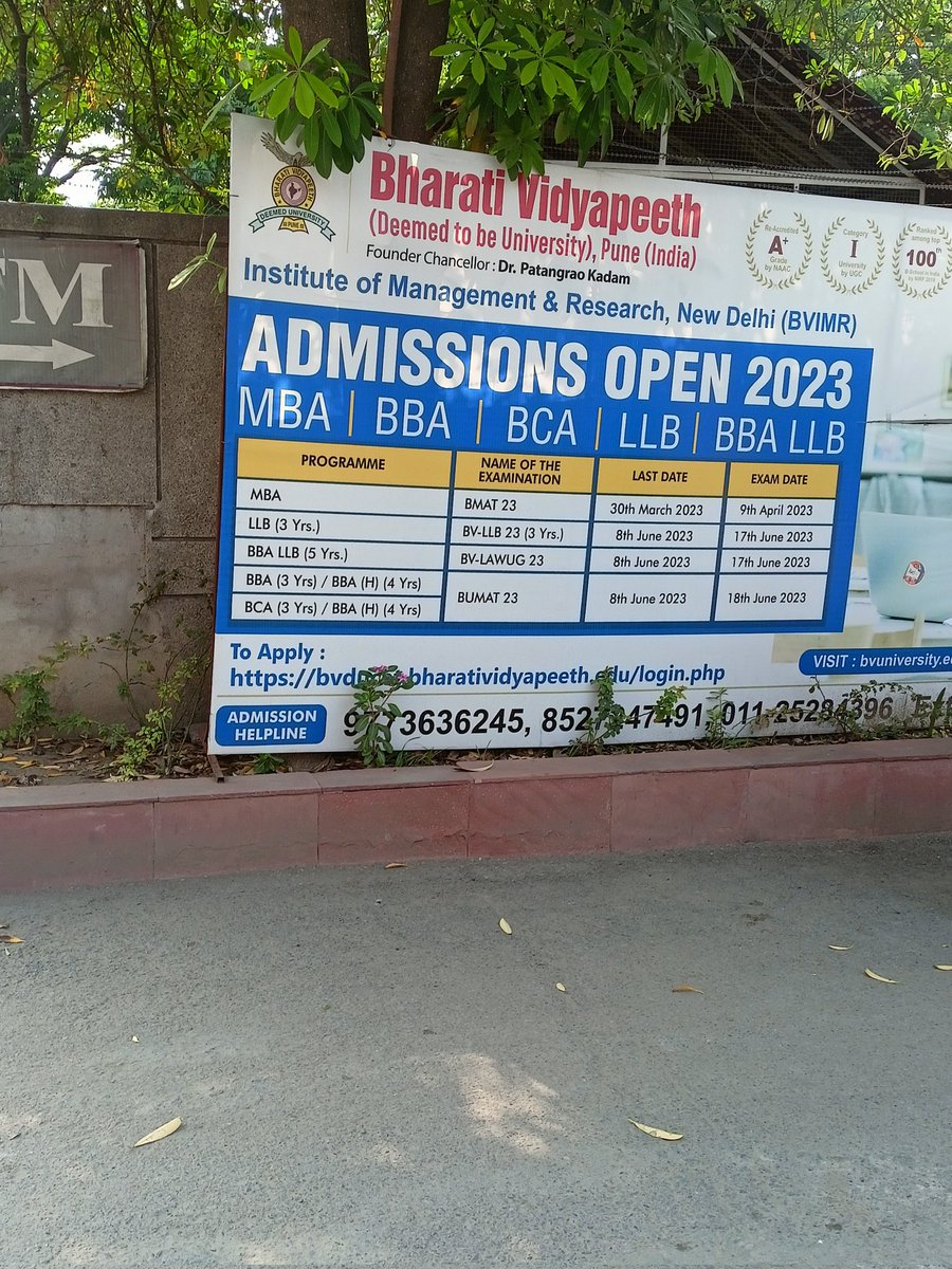 careerthirst's tweet photo. Bharati Vidyapeeth Institute of Management and Research has multiple courses like BTech, MBA , BCA , LLB, BBA LLB , BBA and it is one of the most demanding colleges among the students.
#bharatividyapeeth #ggsipuniversity #delhicolleges #careerthirst #careerguidance. https://t.co/9QpfHxAVUE