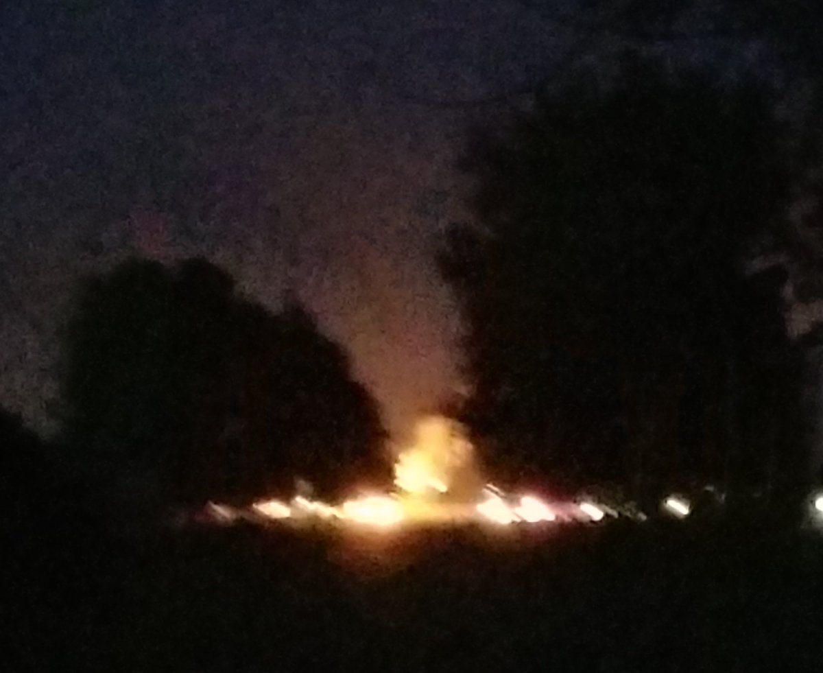dianneWSURN2003's tweet photo. @PaulMarcoe Neighbor's house went up in flames and sounds like a war zone.
#hatefireworks https://t.co/dEj02BtnQP