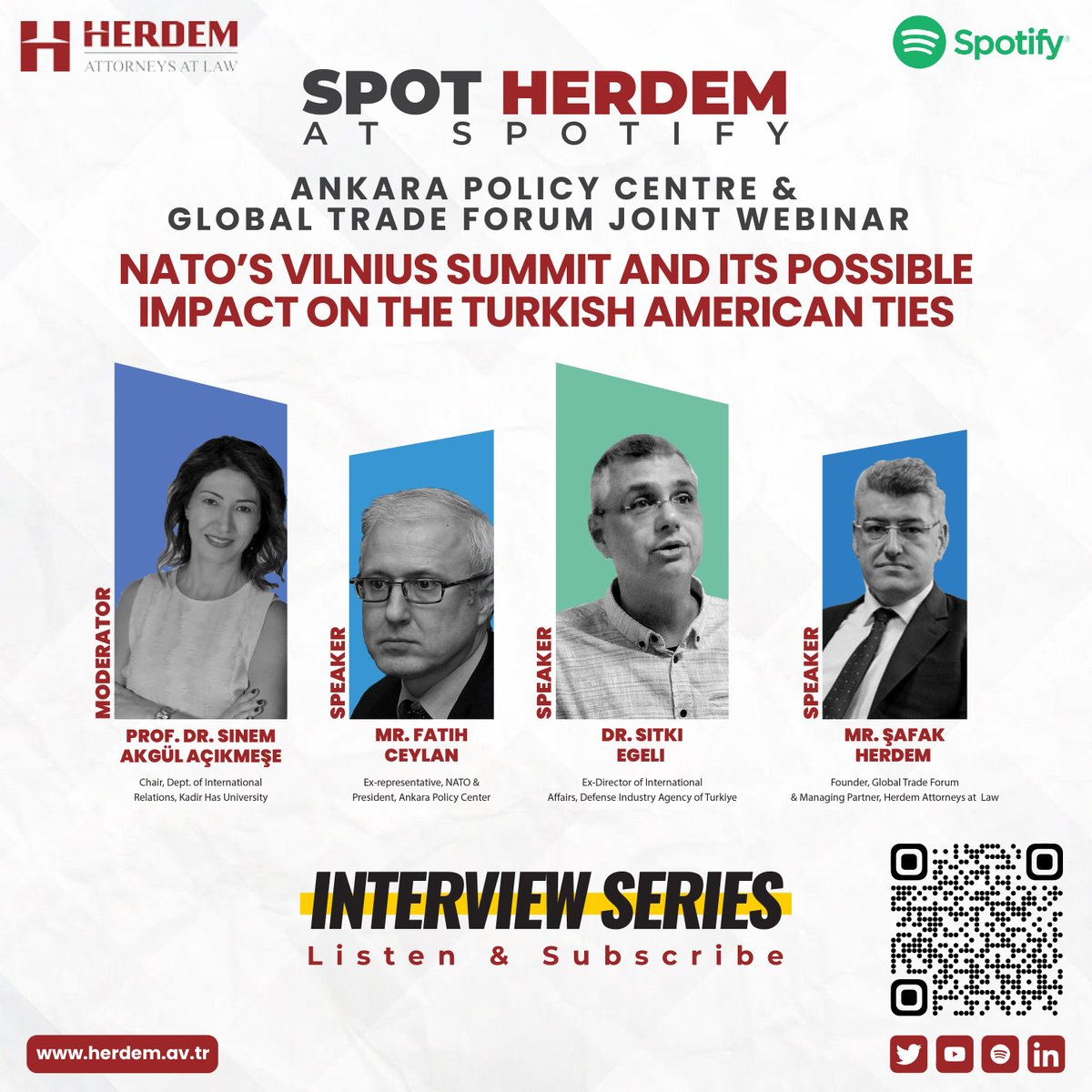 Listen the recorded version of our latest Joint Webinar in collaboration with Ankara Policy Center and Global Trade Forum. Here is the Spotify link;
👉 lnkd.in/dRQcudEh 
#gtf #globaltradeforum #herdem #attorneysatlaw
