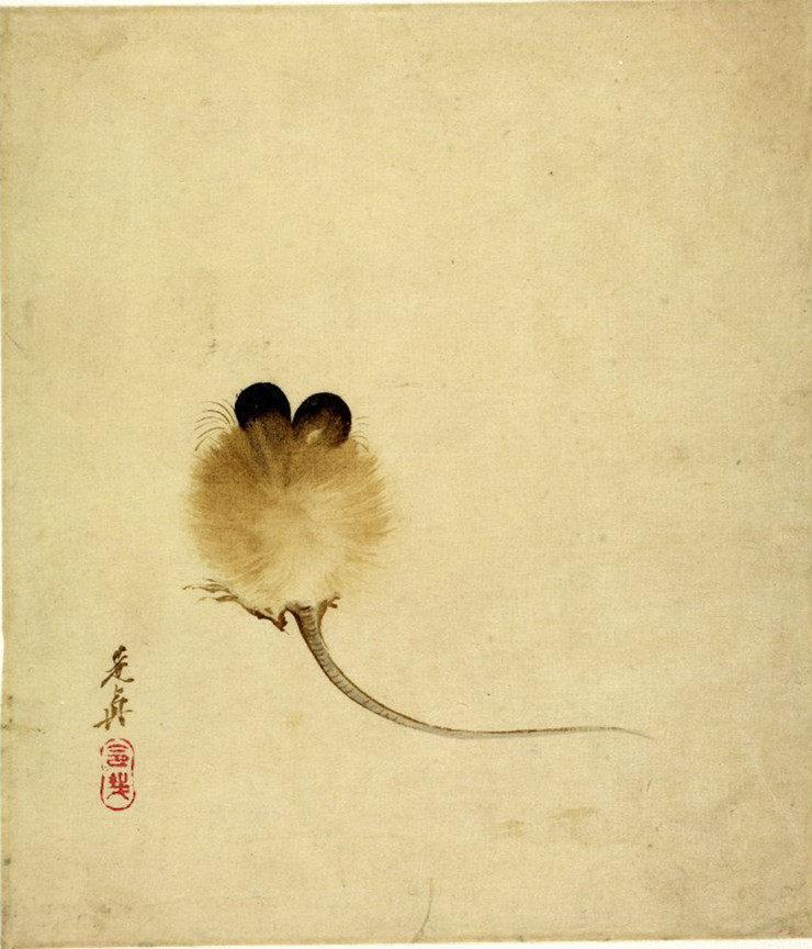 artinsociety's tweet photo. 19th century Japanese artist Shibata Zeshin liked mice and liked painting them. Here’s just one https://t.co/vUlp7r2Kpd