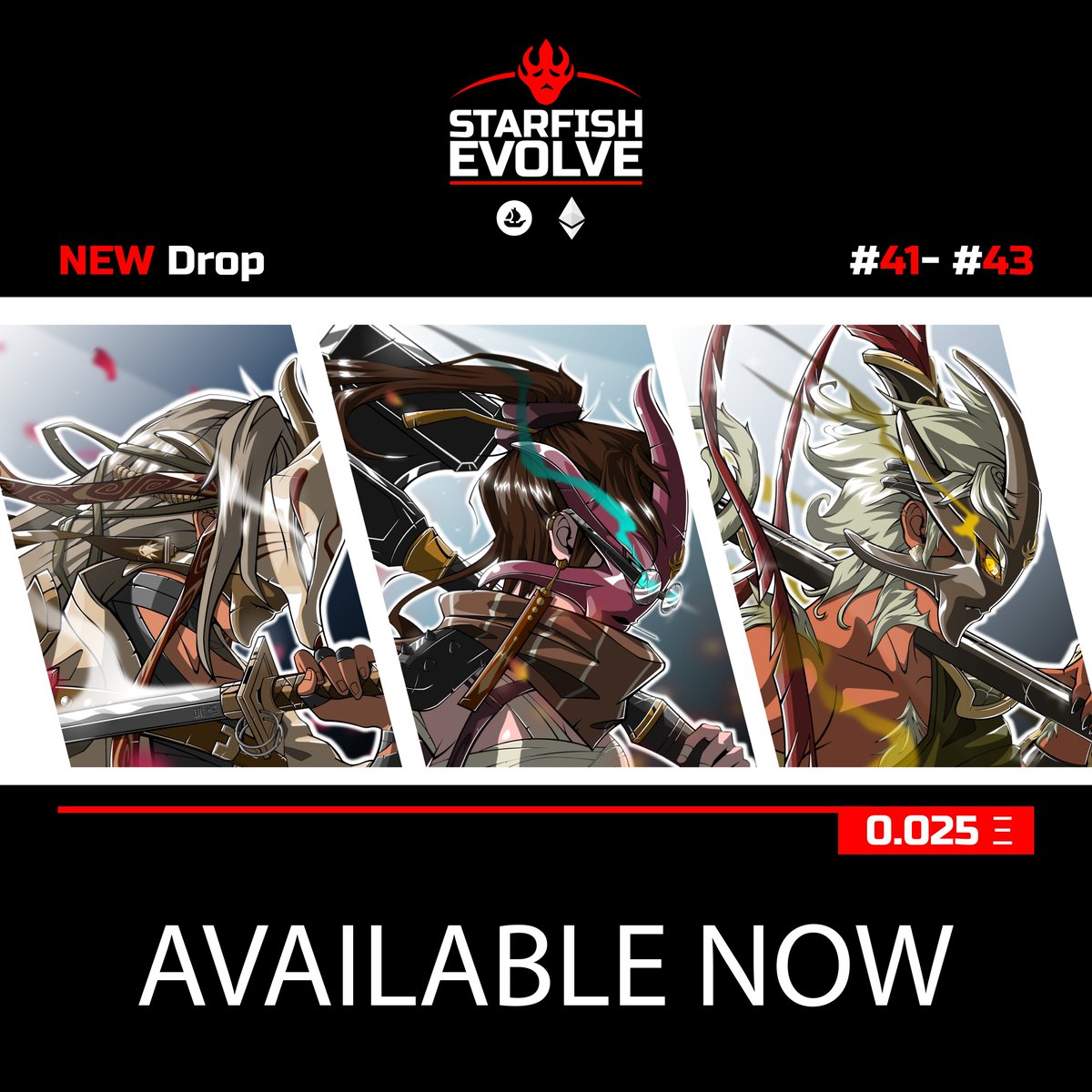 NEW DROP ALERT!
STARFISH EVOLVE #41 - #43

AVAILABLE NOW on :
opensea.io/collection/sta…

Check it out!

#StarfishEvolve
<a href="/opensea/">OpenSea</a>
#nftcollectible
<a href="/StarfishFiercer/">FIERCER</a>