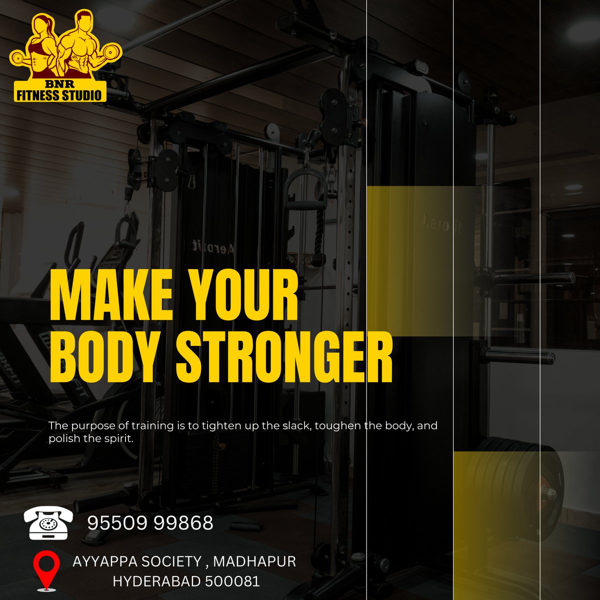 🏋️‍♂️💪 BNR Fitness Studio 💪🏋️‍♂️

Transform your body, strengthen your spirit! Let's reach new heights together through focused training and dedication.

#BNRFitnessStudio #StrongerYou #FitnessJourney #TrainHard #AchieveGoals #Transformation #HealthyLifestyle #FitnessJourney