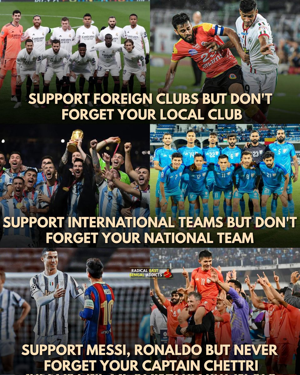 RadicalEB1920's tweet photo. Things Indian football fans must do and we will no longer be a sleeping giant.
#SAFFChampionship2023 #IndianFootball #Chettri #BlueTigers #BackTheBlue https://t.co/FiKElXac8h