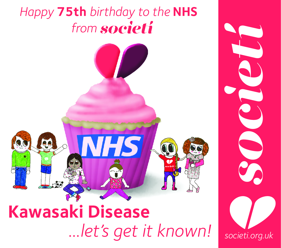 Societi_UK_KD's tweet photo. #HappyBirthdayNHS 🎉🎉

On the #NHSBirthday - and every day, actually - we want to thank our  brilliant doctors, nurses, health carers, pharmacists and all NHS staff for EVERYTHING that they do for our children and our families ❤️ #ThankYouNHS 

#Kawasaki_Disease #LetsGetItKnown https://t.co/0NzAHio6MH