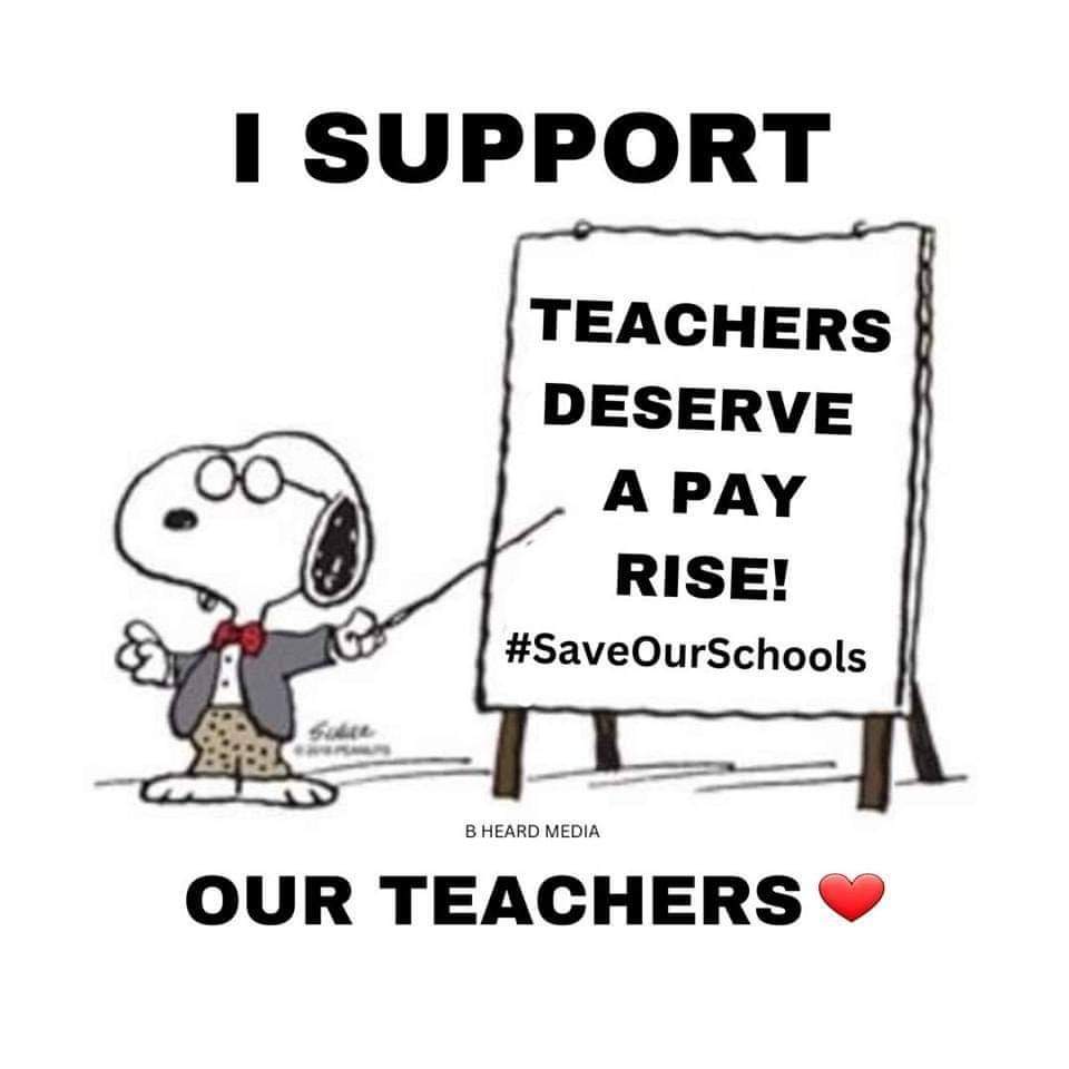 Solidarity with all Teachers forced to take strike action ❤️
#EnoughIsEnough ⤵️
#SaveOurSchools ❤️
#DoYourJobGill ⬅️
#PayUpNow ✅️