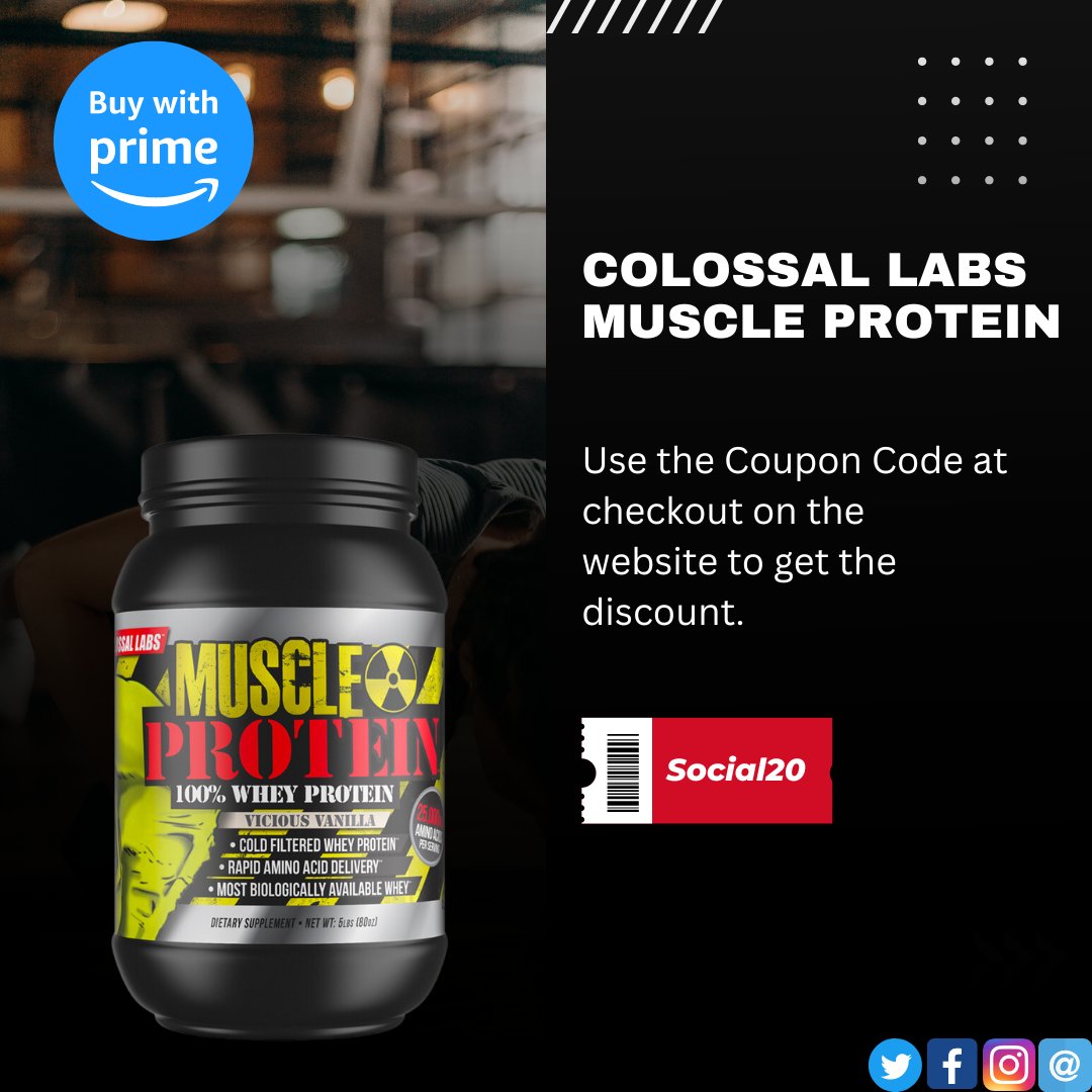 goliath_labs's tweet photo. Colossal Labs Muscle Protein

Enhance your strength, gain muscle mass, and lose unwanted body fat with this Muscle 100% Whey Protein powder.

Visit Here : https://t.co/V3HqhWzmf3

Use coupon code Social20 at checkout on website to get the discount.

#MuscleProtein #StrengthGain https://t.co/wqJZ3HHd71